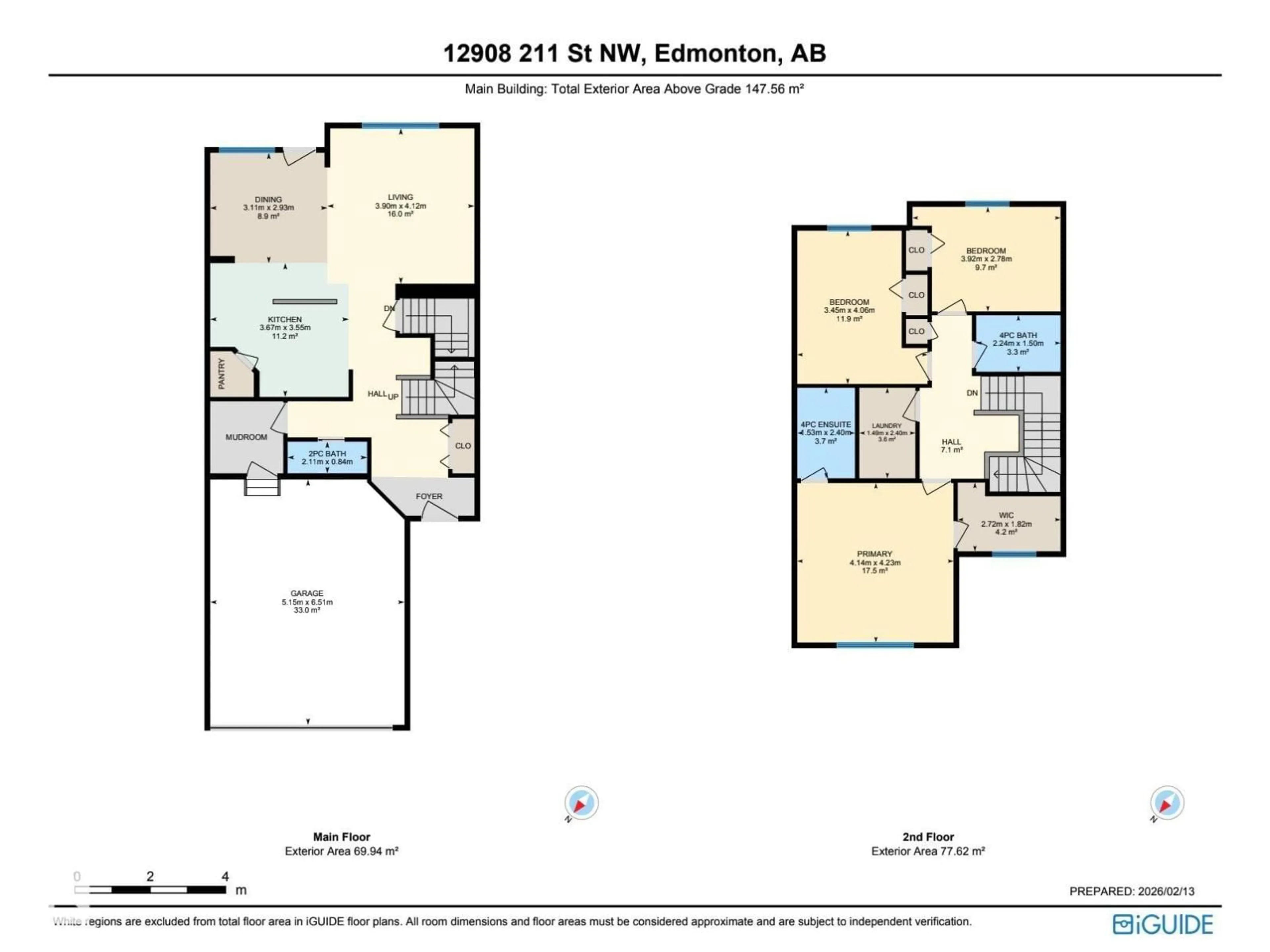 Floor plan for NW - 12908 211 ST, Edmonton Alberta T5S0N6