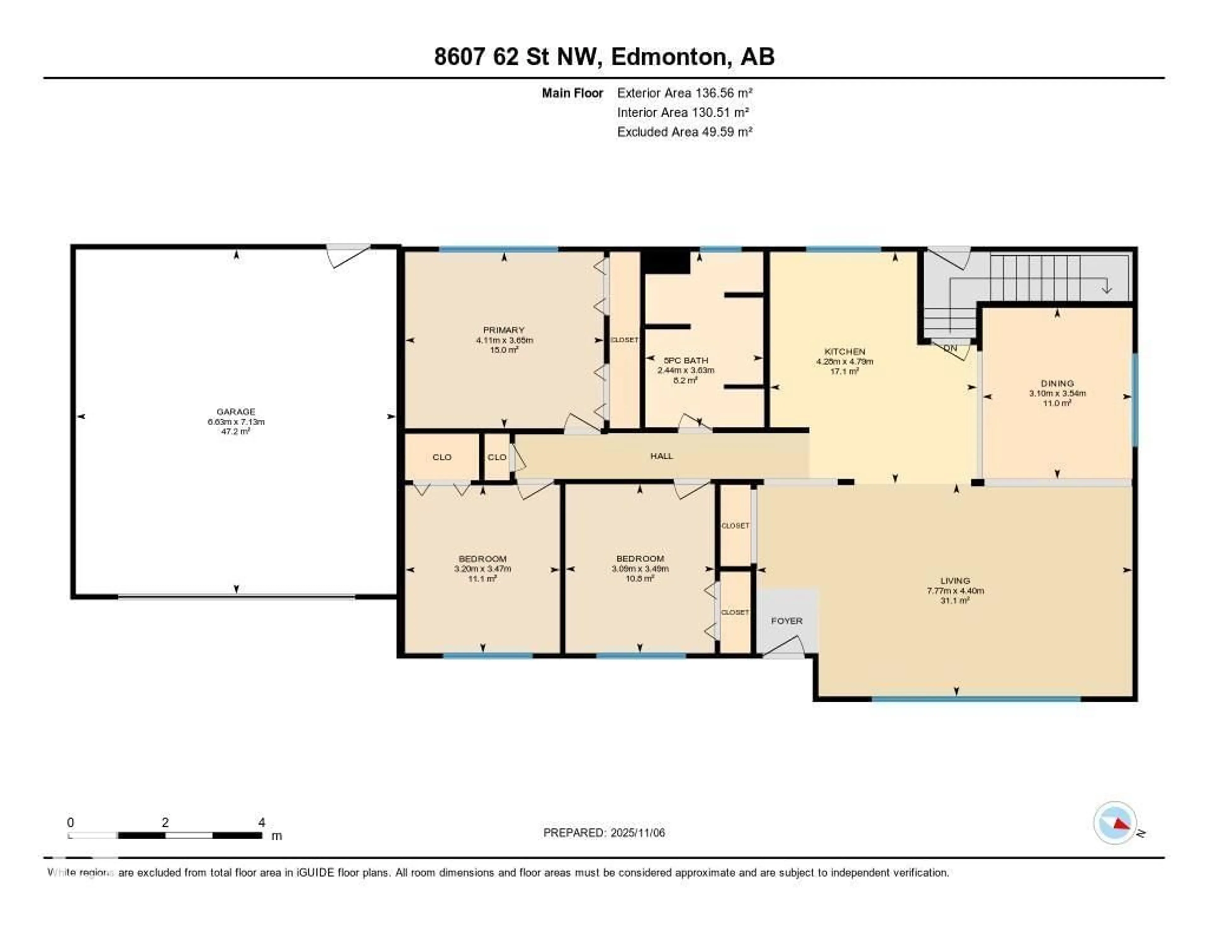 Floor plan for 8607 62 ST, Edmonton Alberta T6B1N4