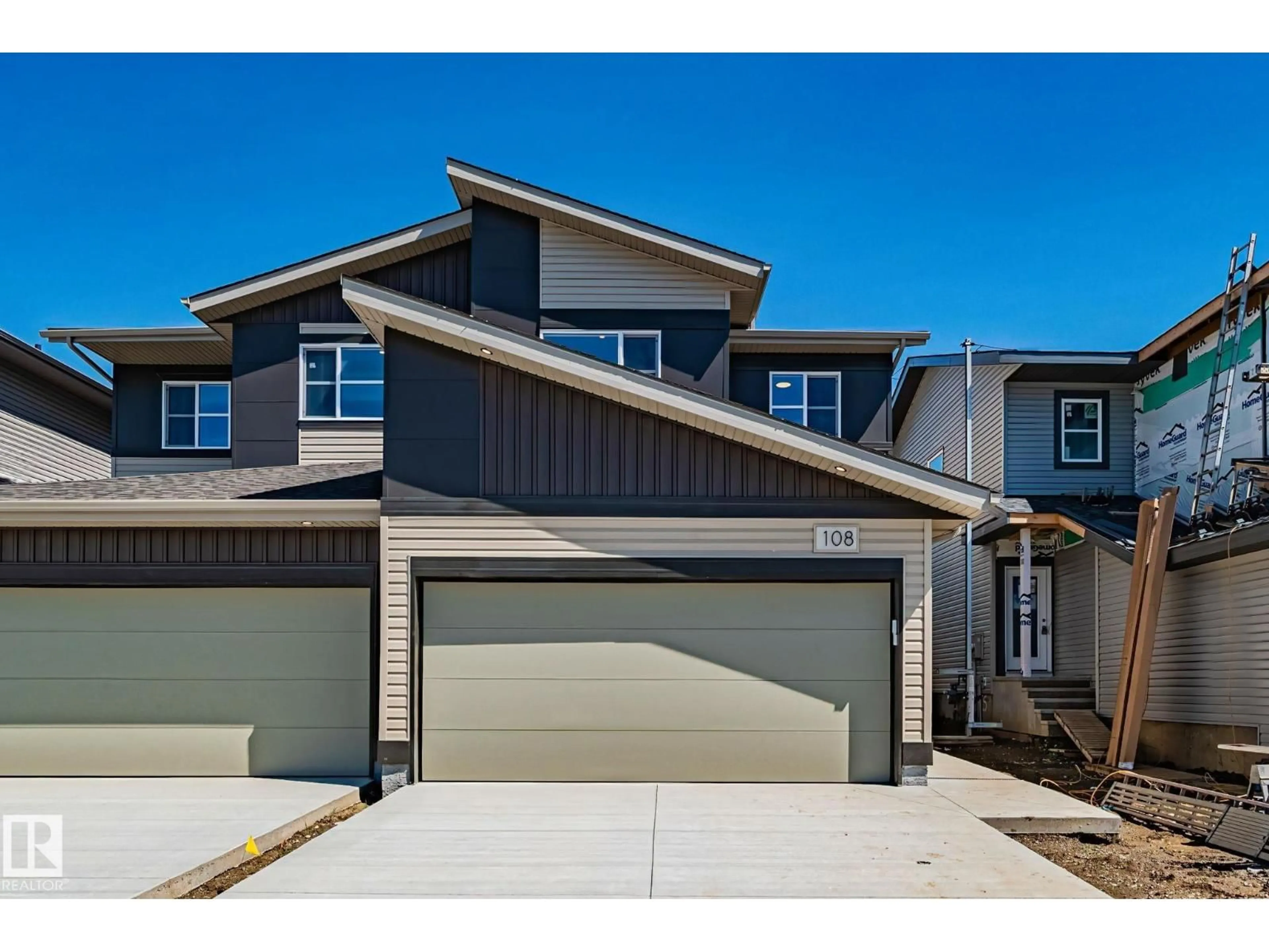 Home with vinyl exterior material, street for 108 ROYAL STREET, St. Albert Alberta T8N7X4