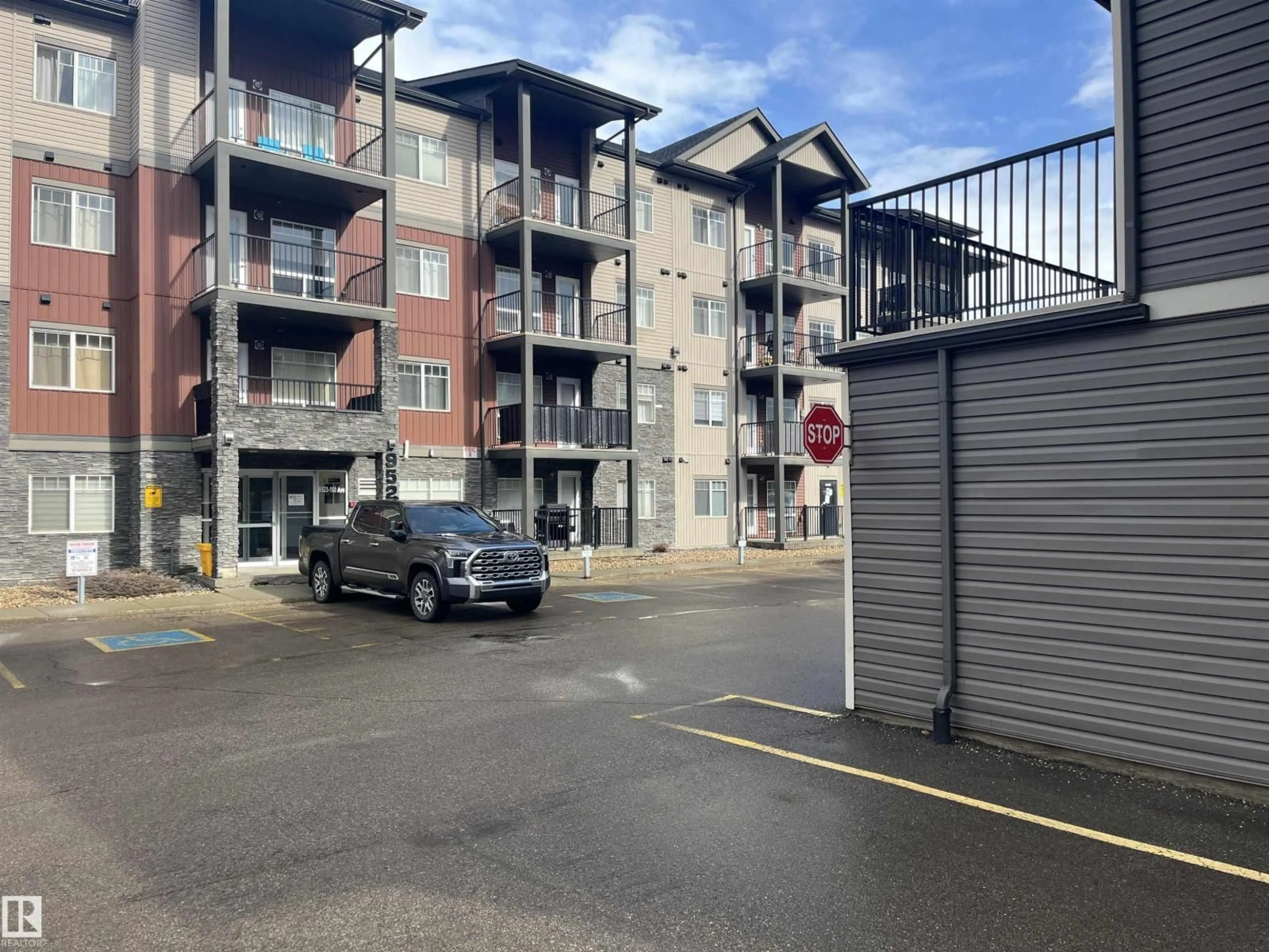 A pic from outside/outdoor area/front of a property/back of a property/a pic from drone, street for 410 9523 160 AV, Edmonton Alberta T5Z0N1