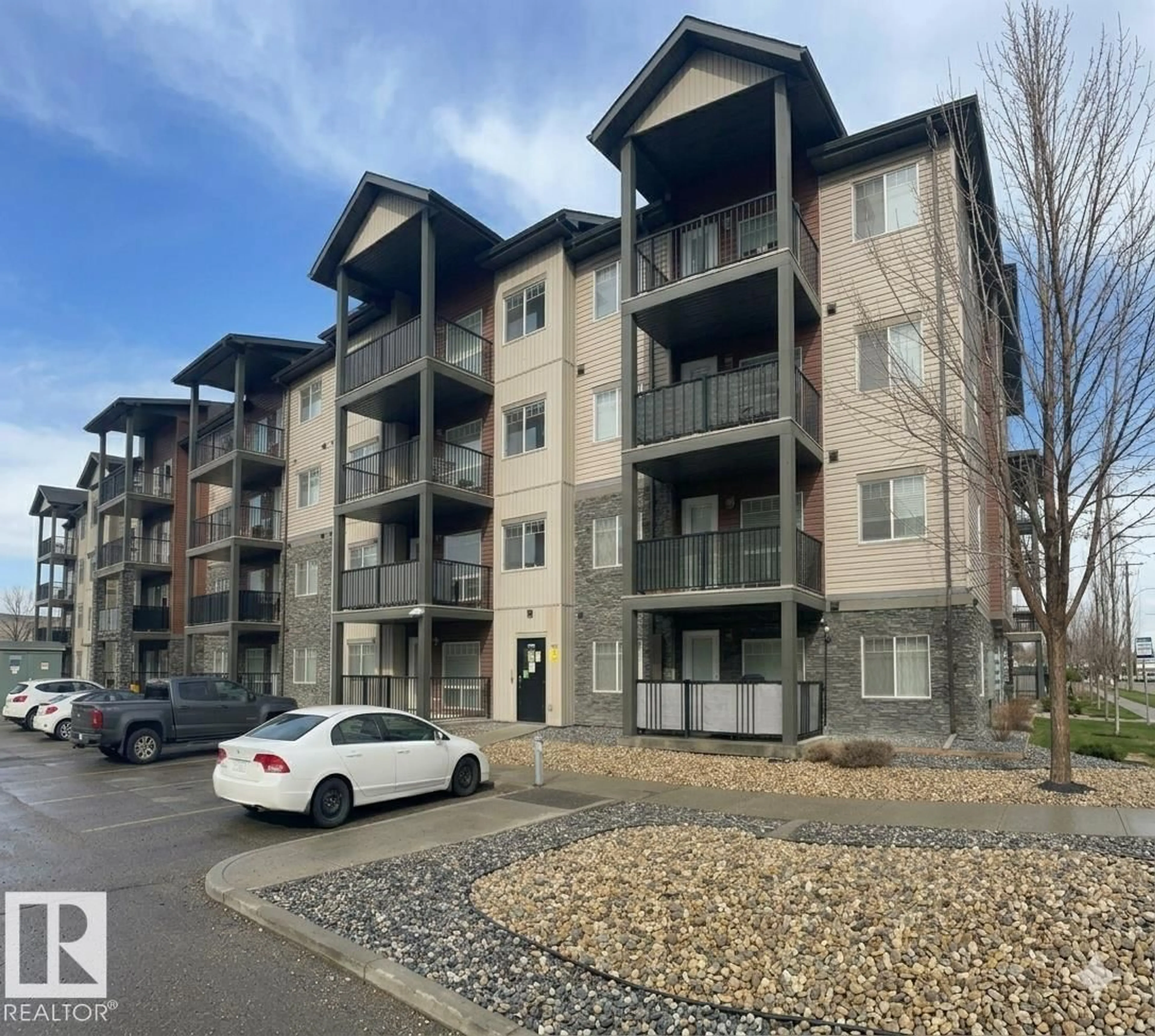 A pic from outside/outdoor area/front of a property/back of a property/a pic from drone, building for 410 9523 160 AV, Edmonton Alberta T5Z0N1