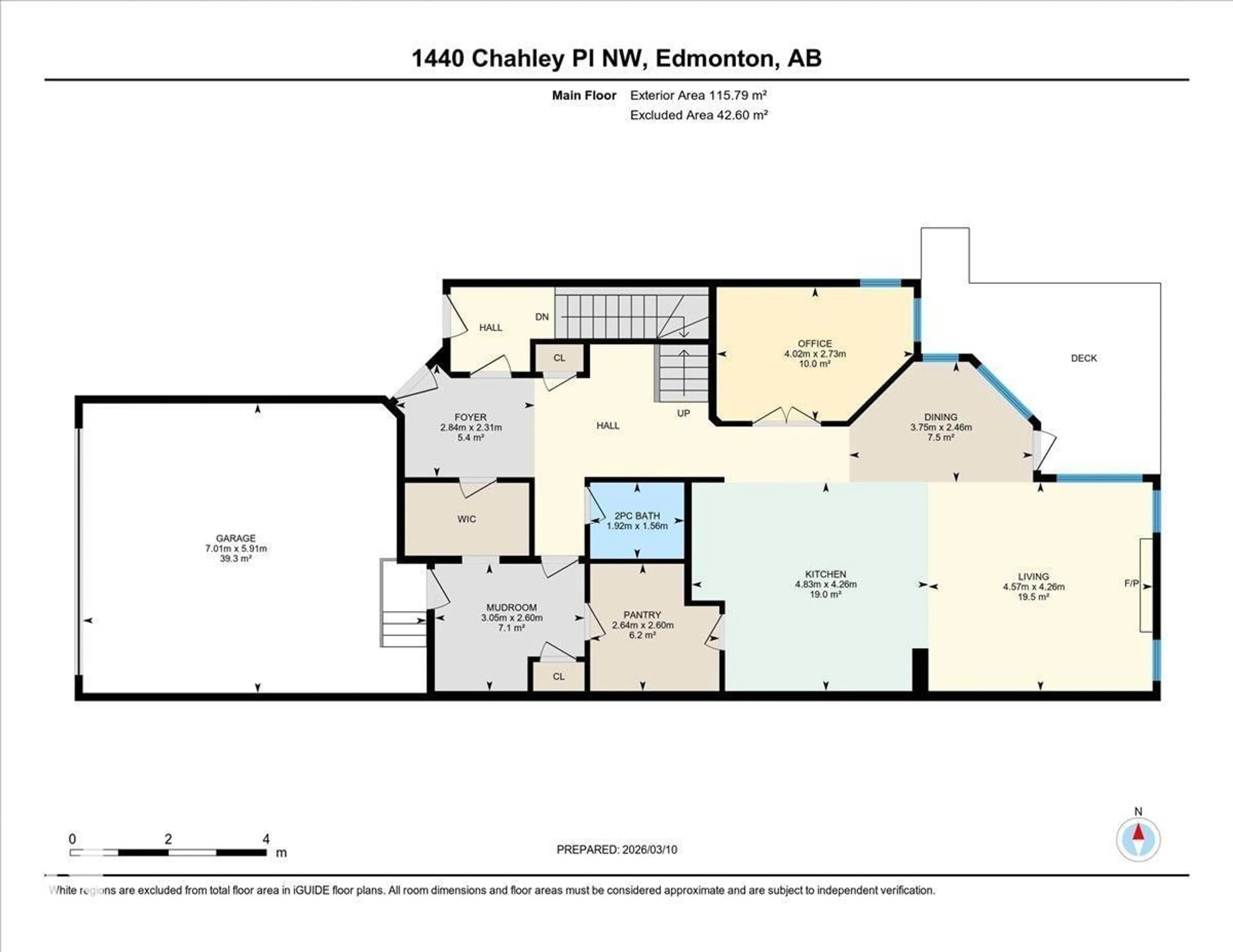 Floor plan for 1440 CHAHLEY PL, Edmonton Alberta T6M0J3