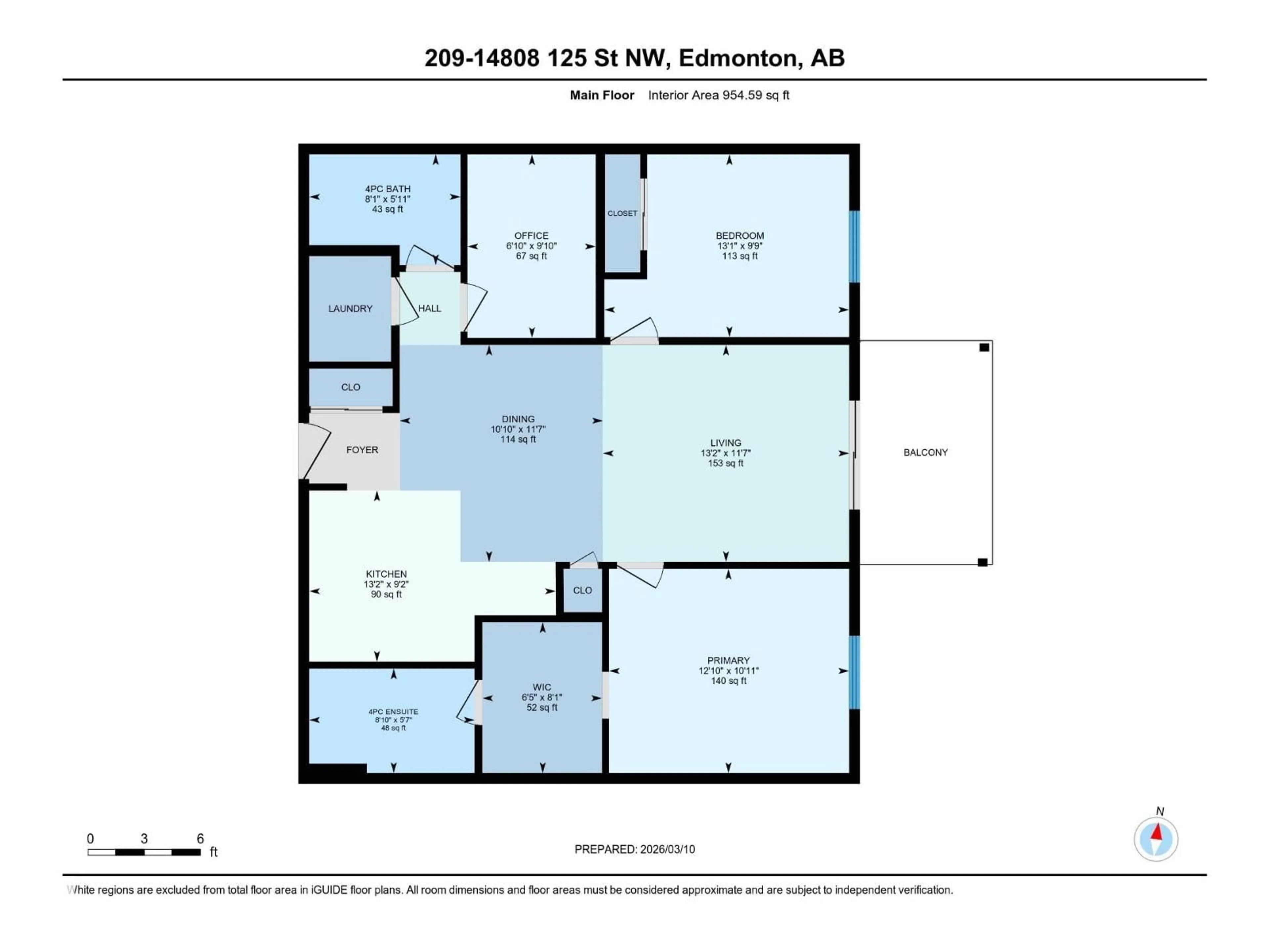 Floor plan for #209 - 14808 125 ST NW, Edmonton Alberta T5X0G1