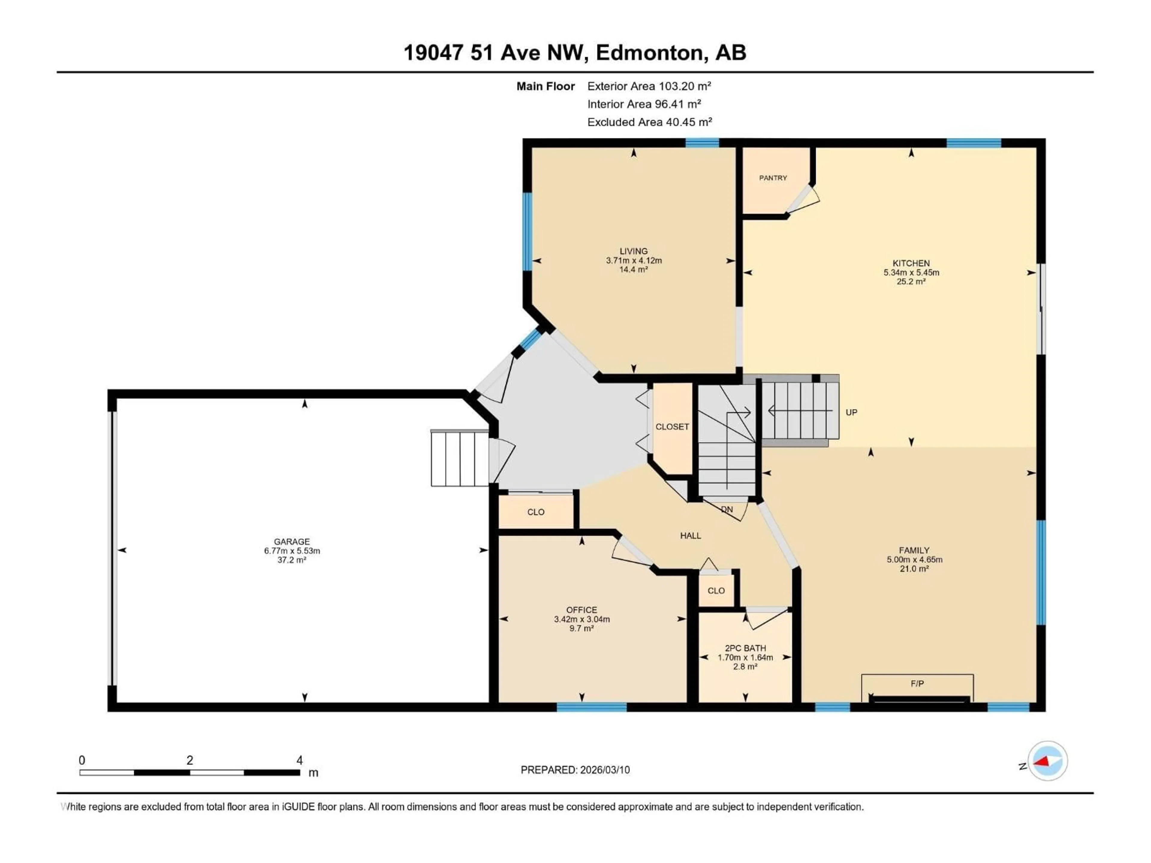 Floor plan for NW - 19047 51 AV, Edmonton Alberta T6M2R6