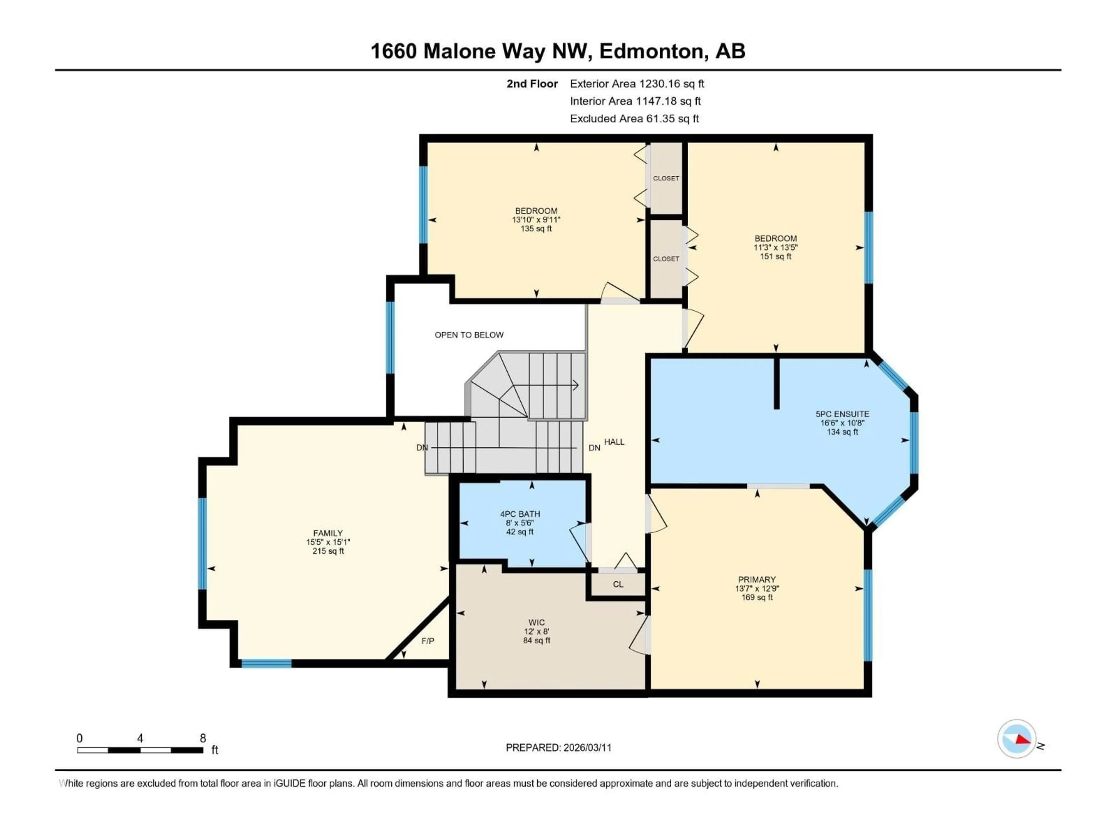 Floor plan for 1660 MALONE WY, Edmonton Alberta T6R0H4