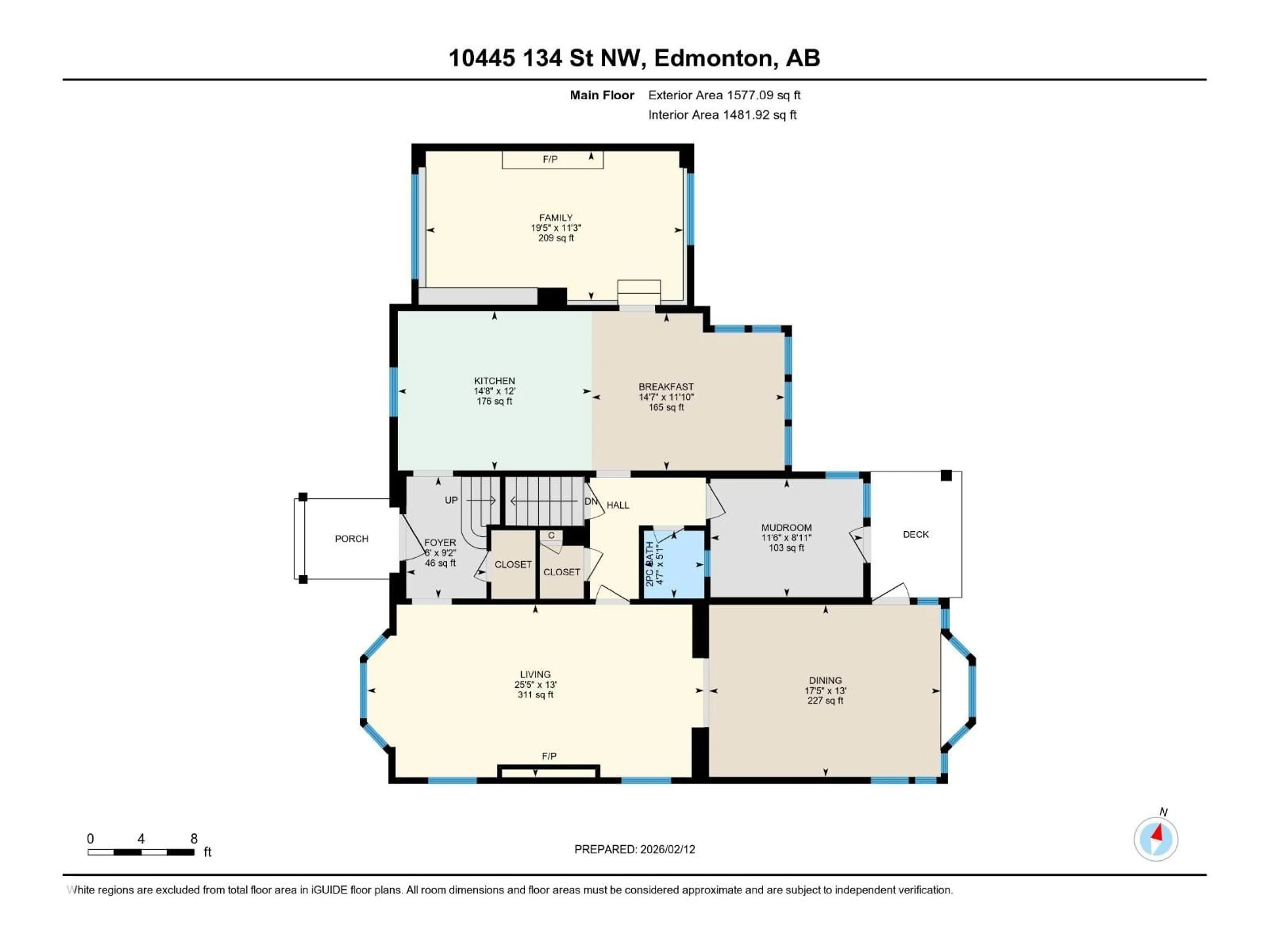 Floor plan for NW - 10445 134 ST, Edmonton Alberta T5N2B3