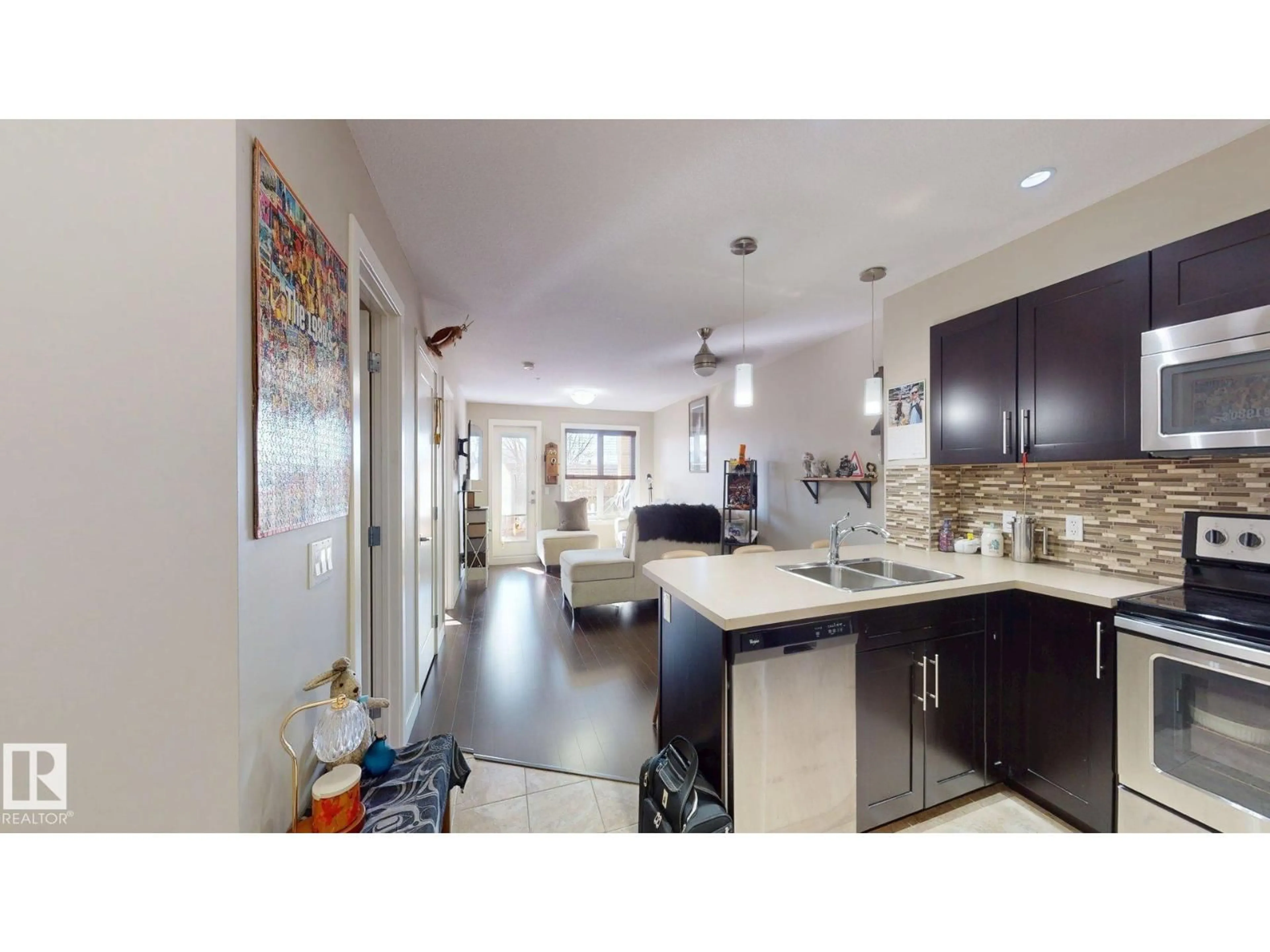 Open concept kitchen, ceramic/tile floor for 1031 - 109 173 ST, Edmonton Alberta T6W3E4