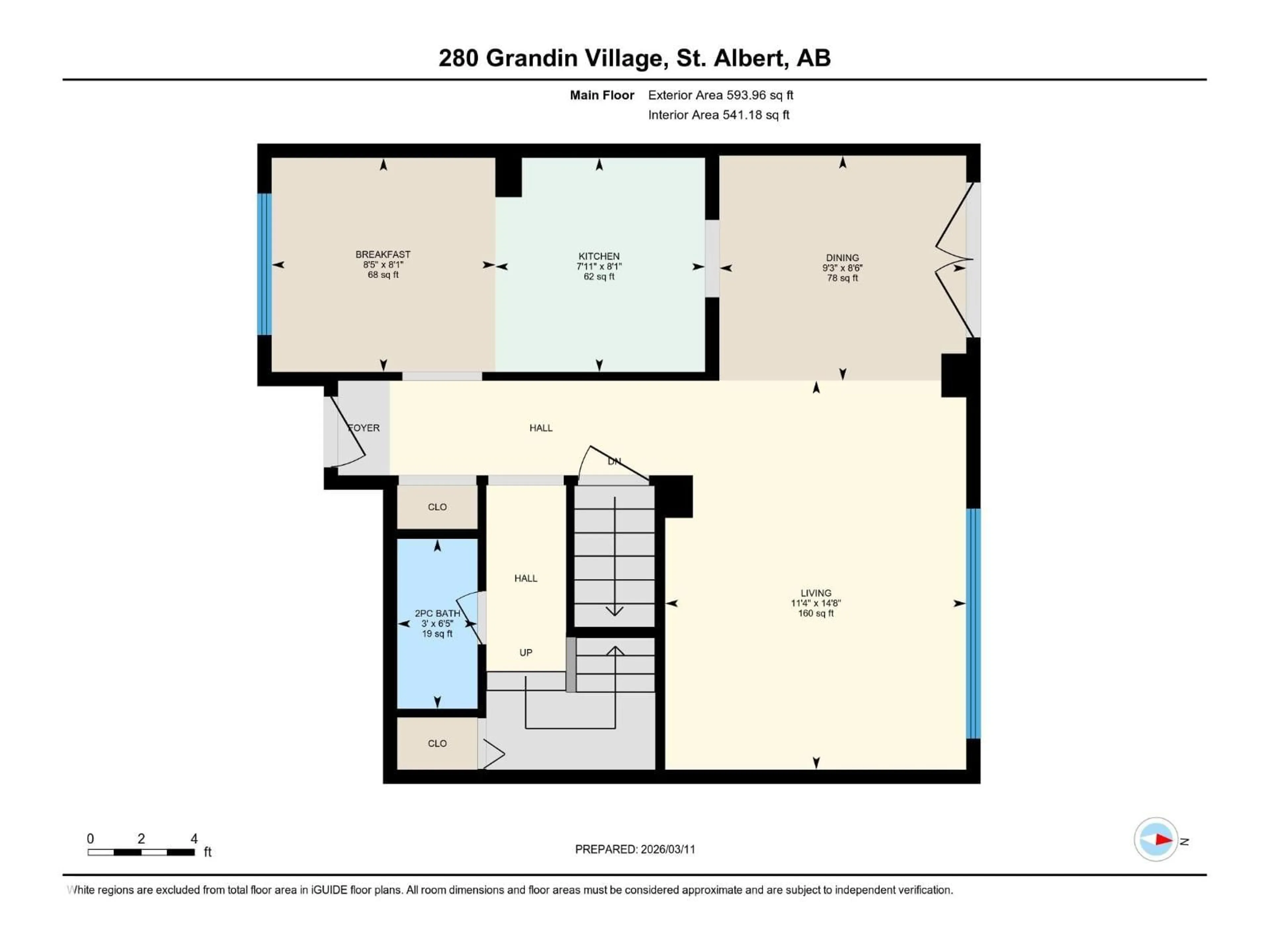 Floor plan for 280 GRANDIN VG, St. Albert Alberta T8N2R6