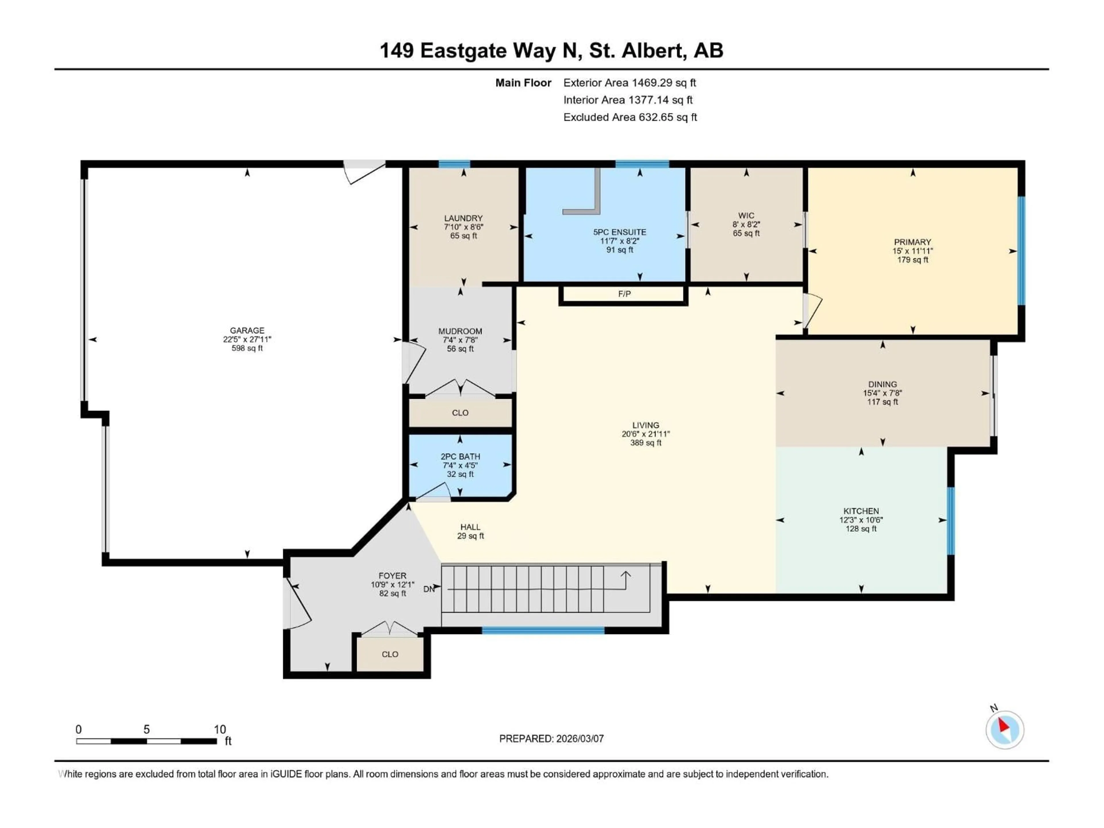 Floor plan for 149 EASTGATE WAY, St. Albert Alberta T8N4H2