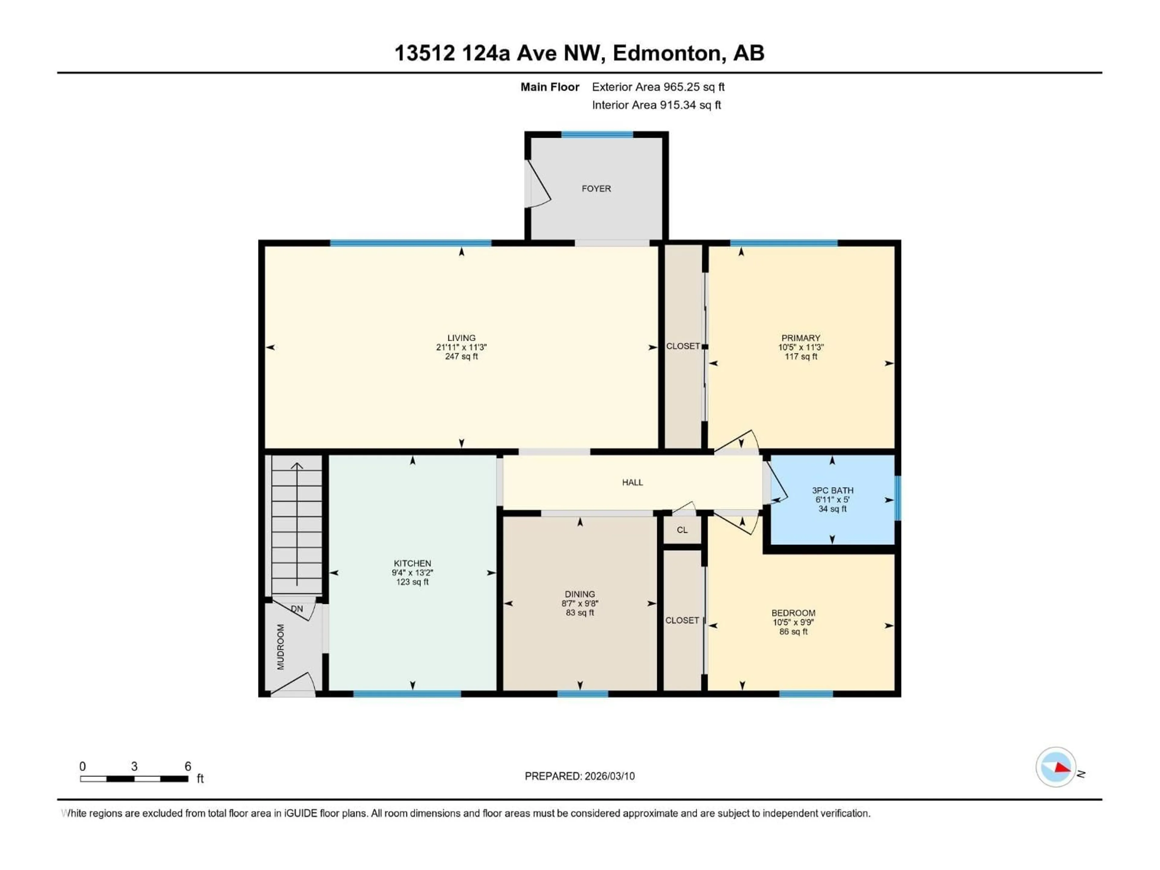 Floor plan for 13512 124A AV, Edmonton Alberta T5L3B5