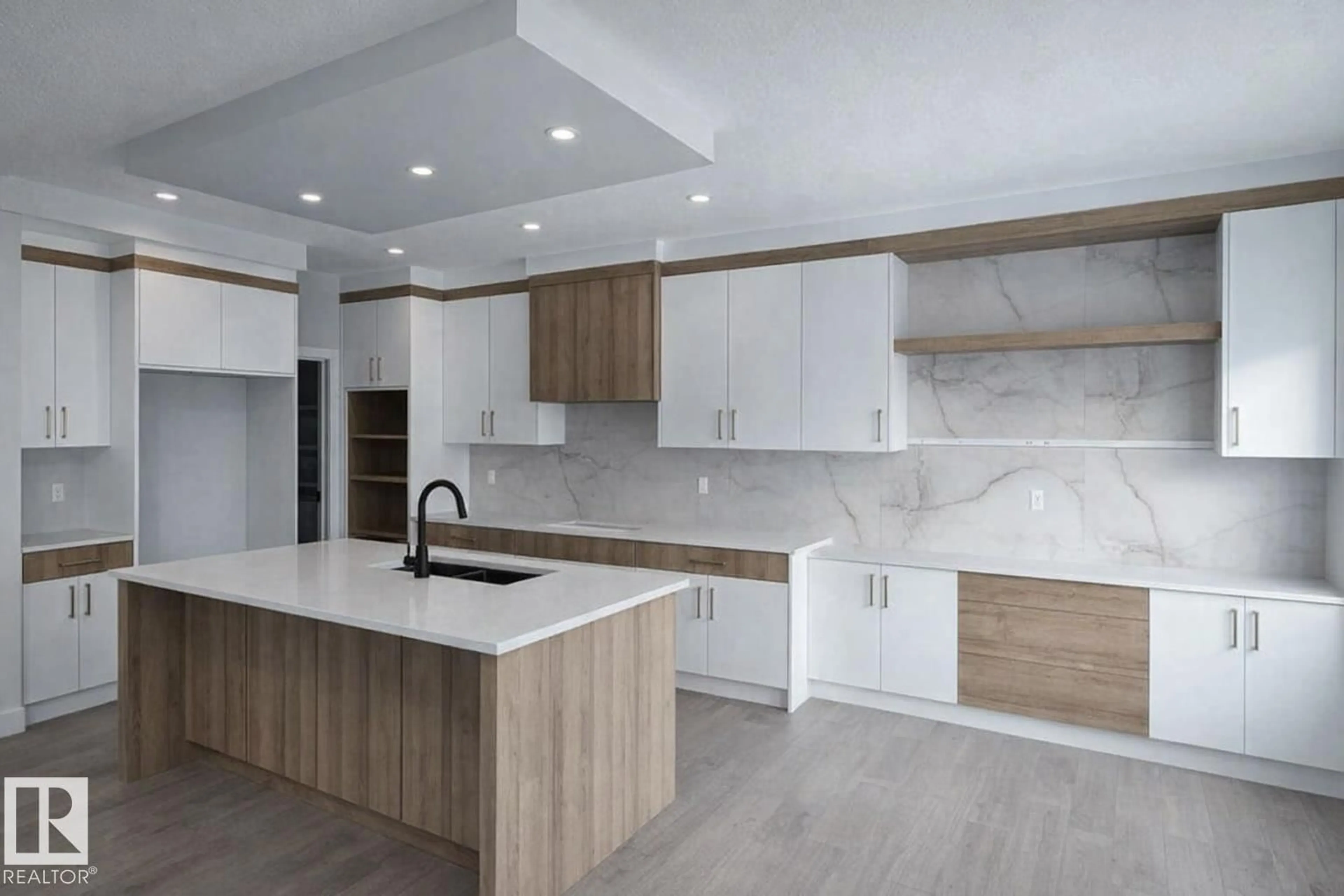 Open concept kitchen, ceramic/tile floor for 53 BLACKBIRD BEND, Fort Saskatchewan Alberta T8L0G6