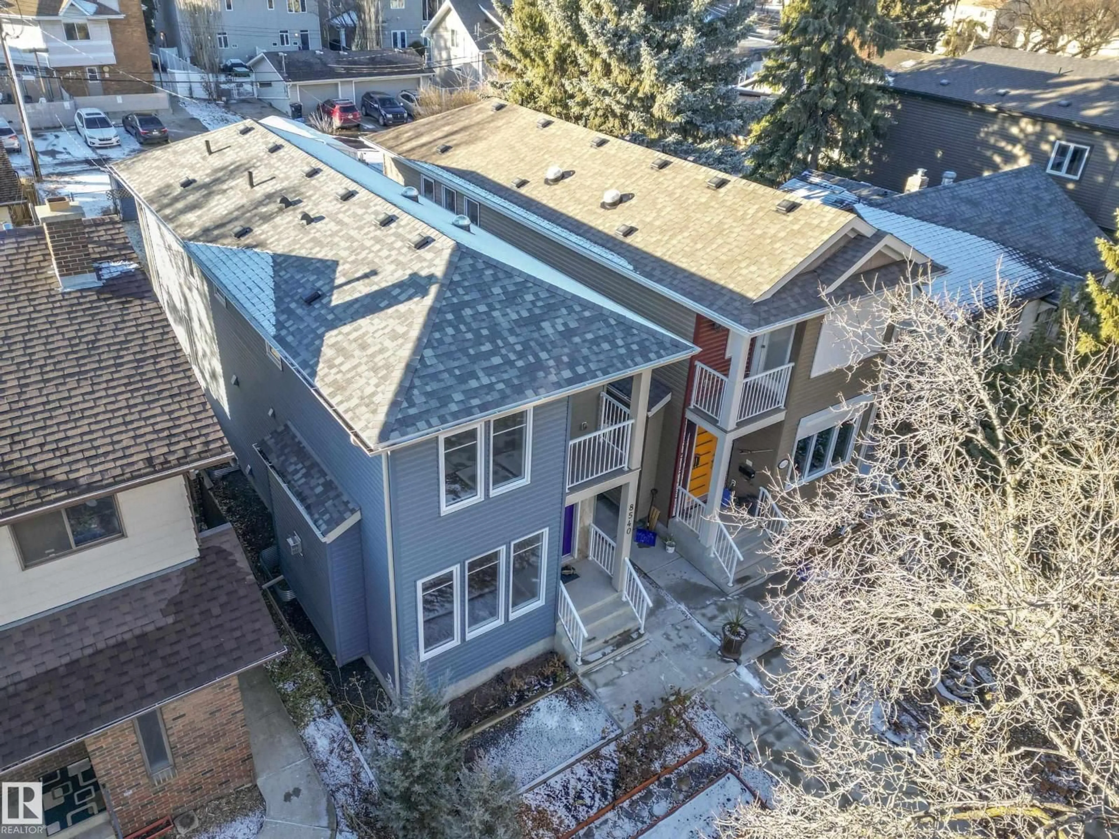A pic from outside/outdoor area/front of a property/back of a property/a pic from drone, street for 8540 89 ST, Edmonton Alberta T6C3K3