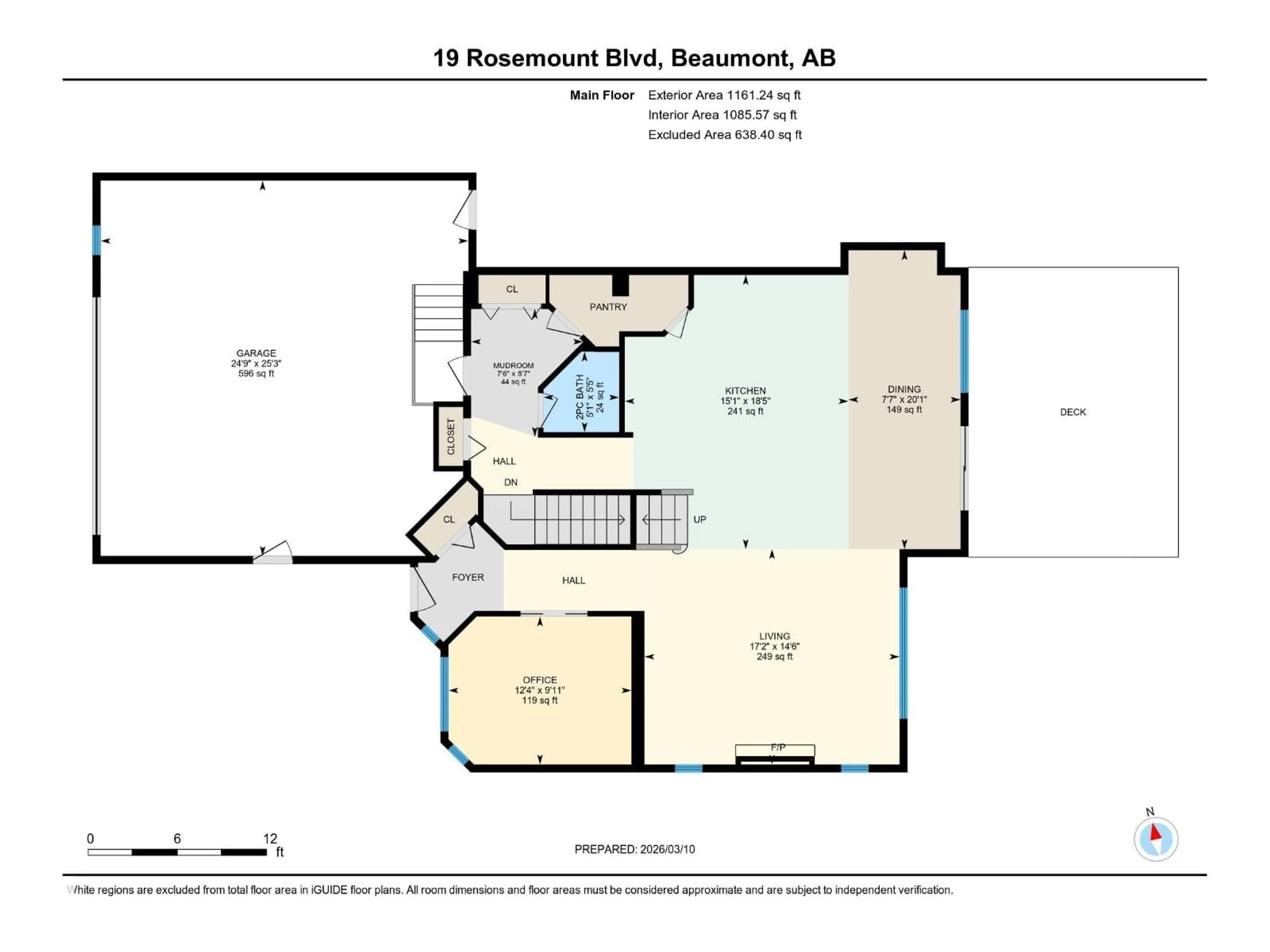Floor plan for 19 ROSEMOUNT BV, Beaumont Alberta T4X1S5