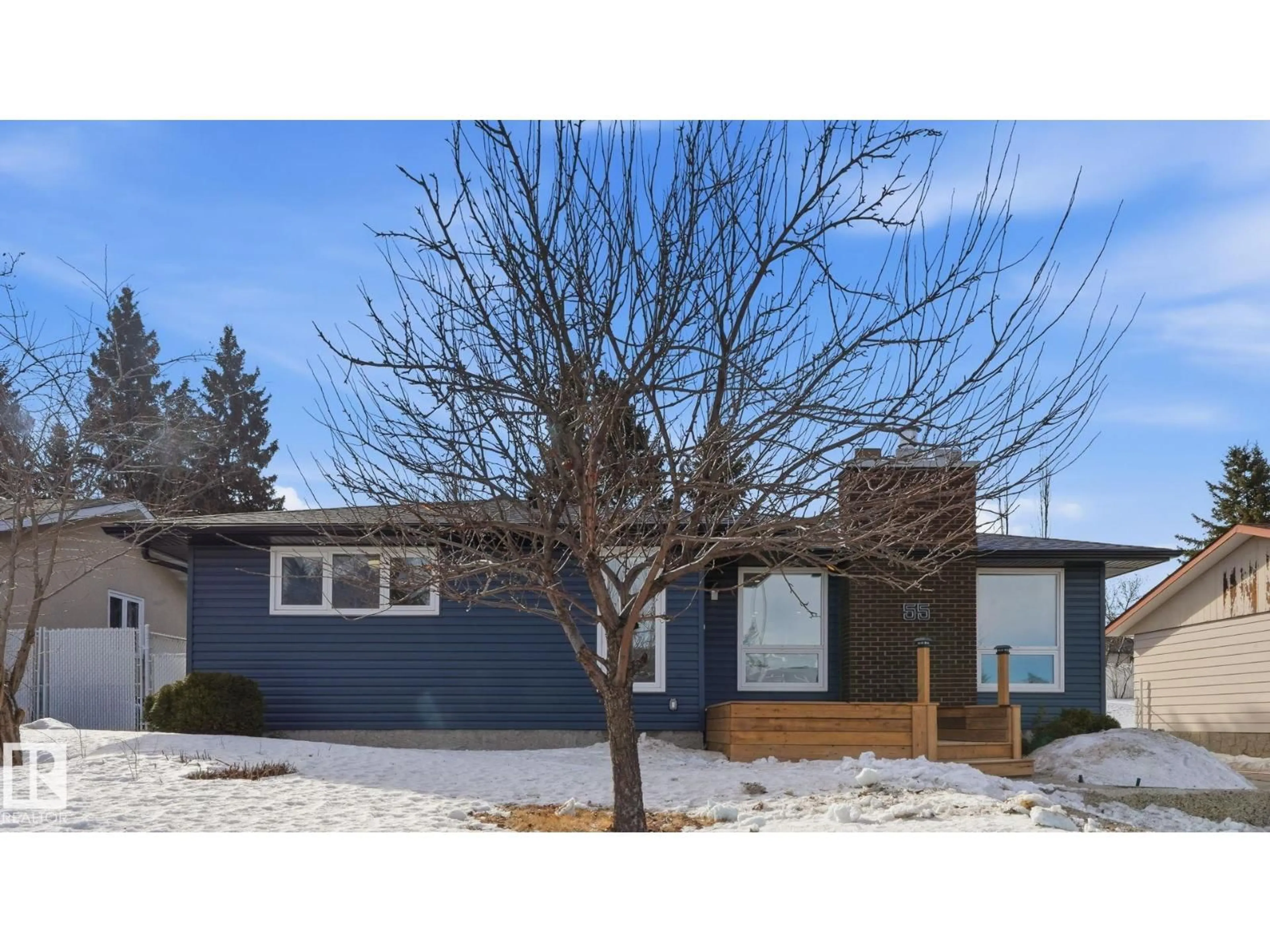 Home with vinyl exterior material, street for 55 GLAMORGAN DR, Sherwood Park Alberta T8A2Y5