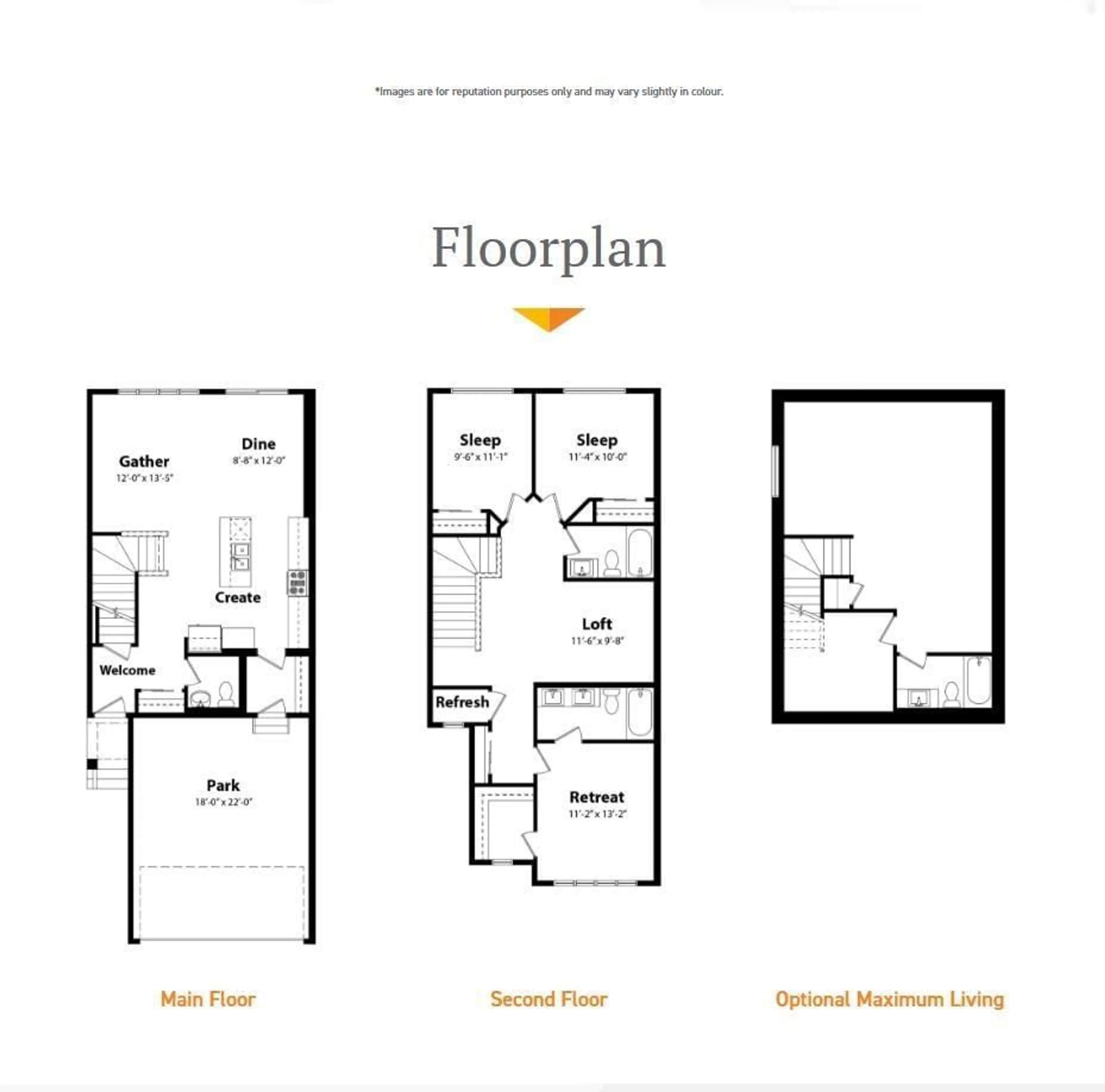 Floor plan for 344 172 AV, Edmonton Alberta T5Y4K9