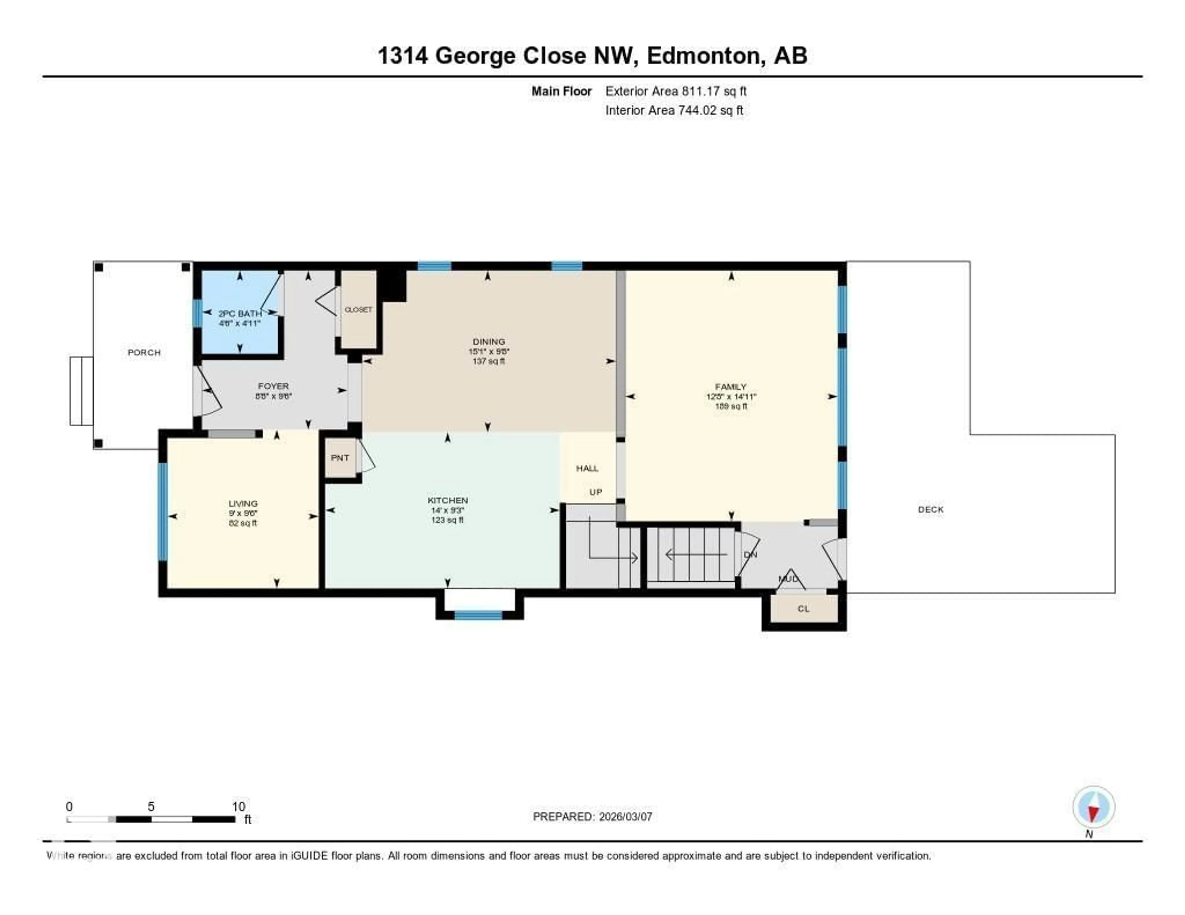 Floor plan for NW - 1314 GEORGE CL, Edmonton Alberta T5T6S2