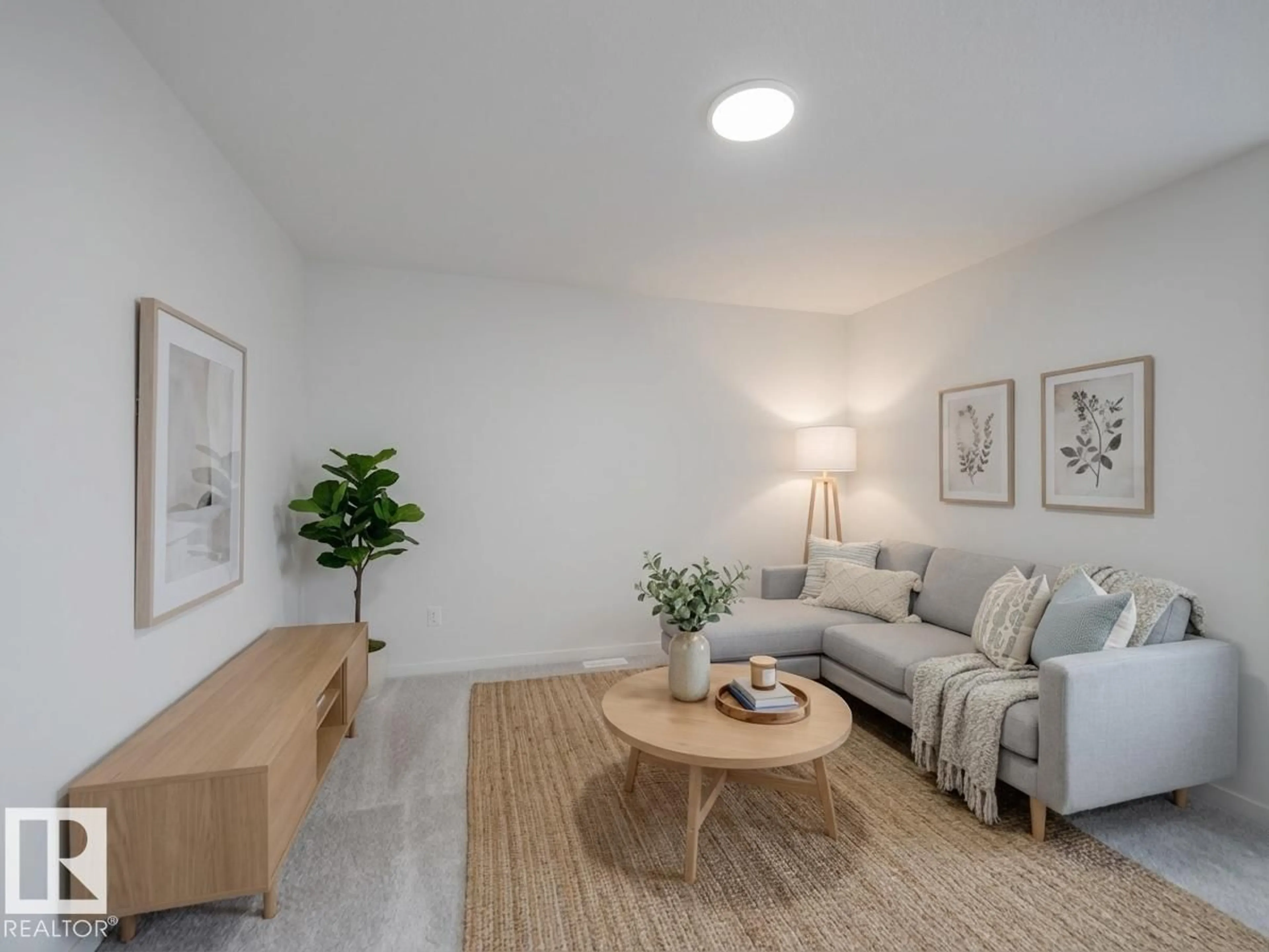 Living room with furniture, unknown for NW - 19422 22A AV, Edmonton Alberta T6M3J2