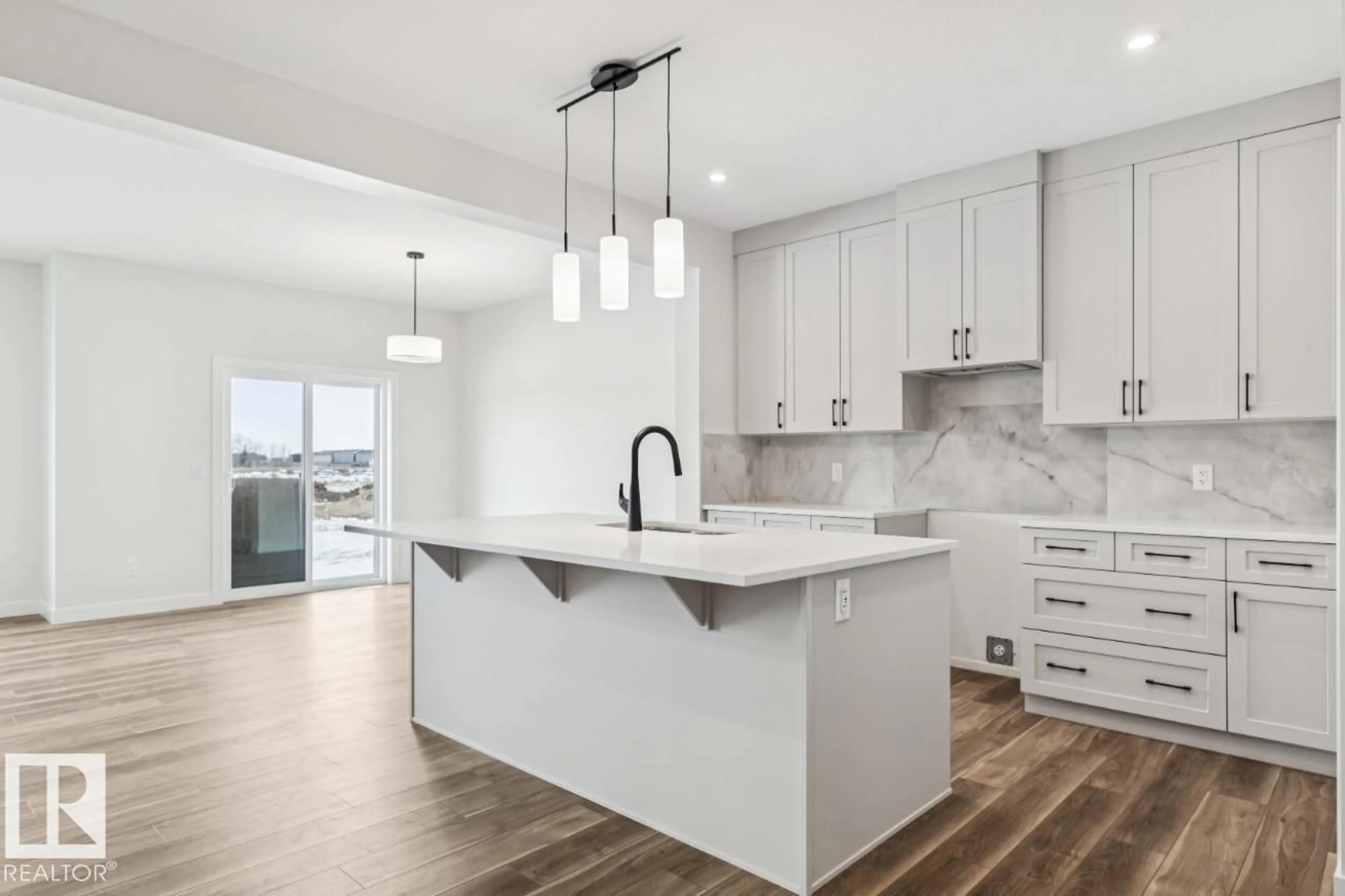 Open concept kitchen, ceramic/tile floor for 41 GABLE CM, Spruce Grove Alberta T7X0Z5