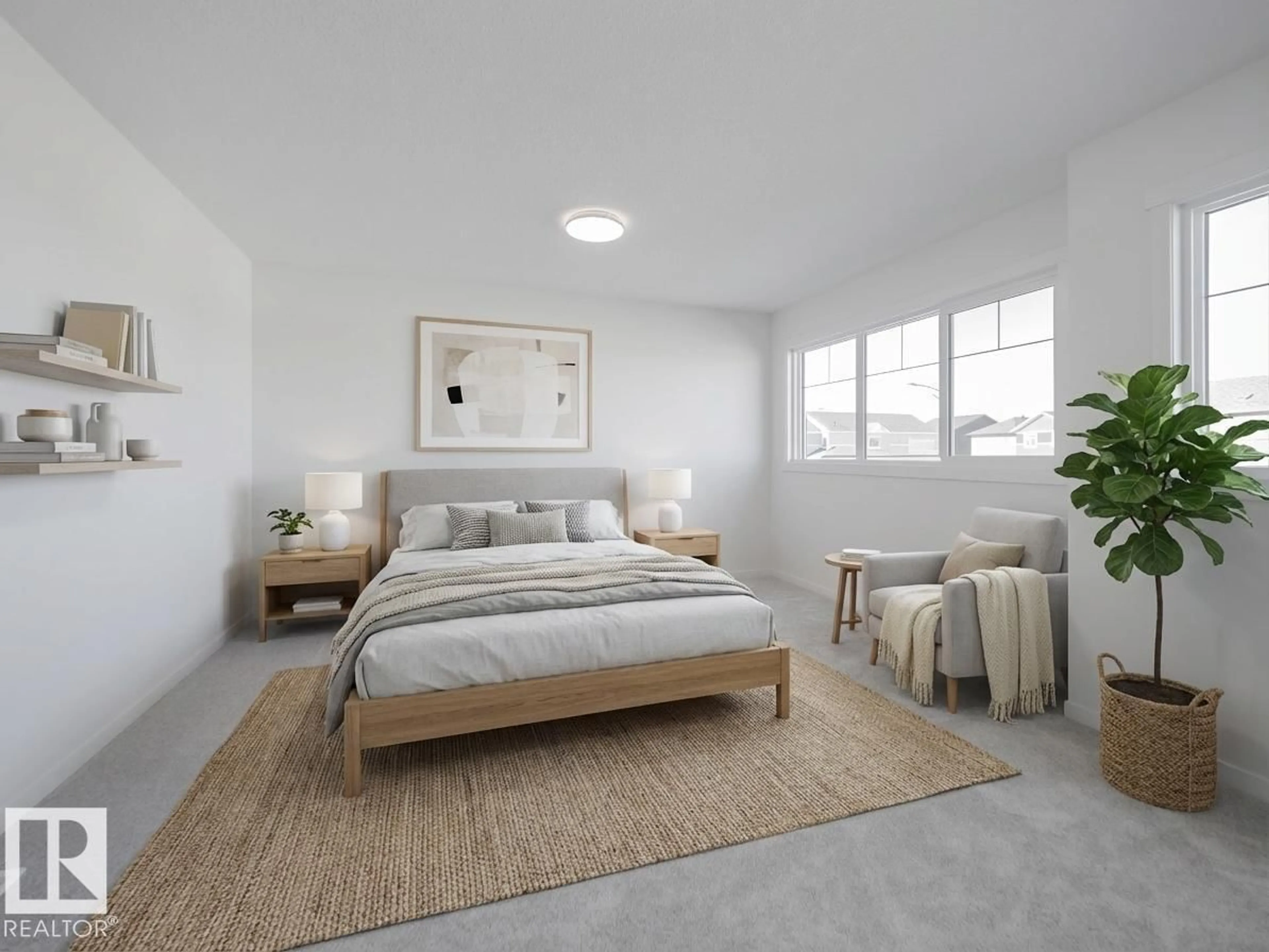 Bedroom with bed, unknown for 6957 176A AV, Edmonton Alberta T5Z0X8