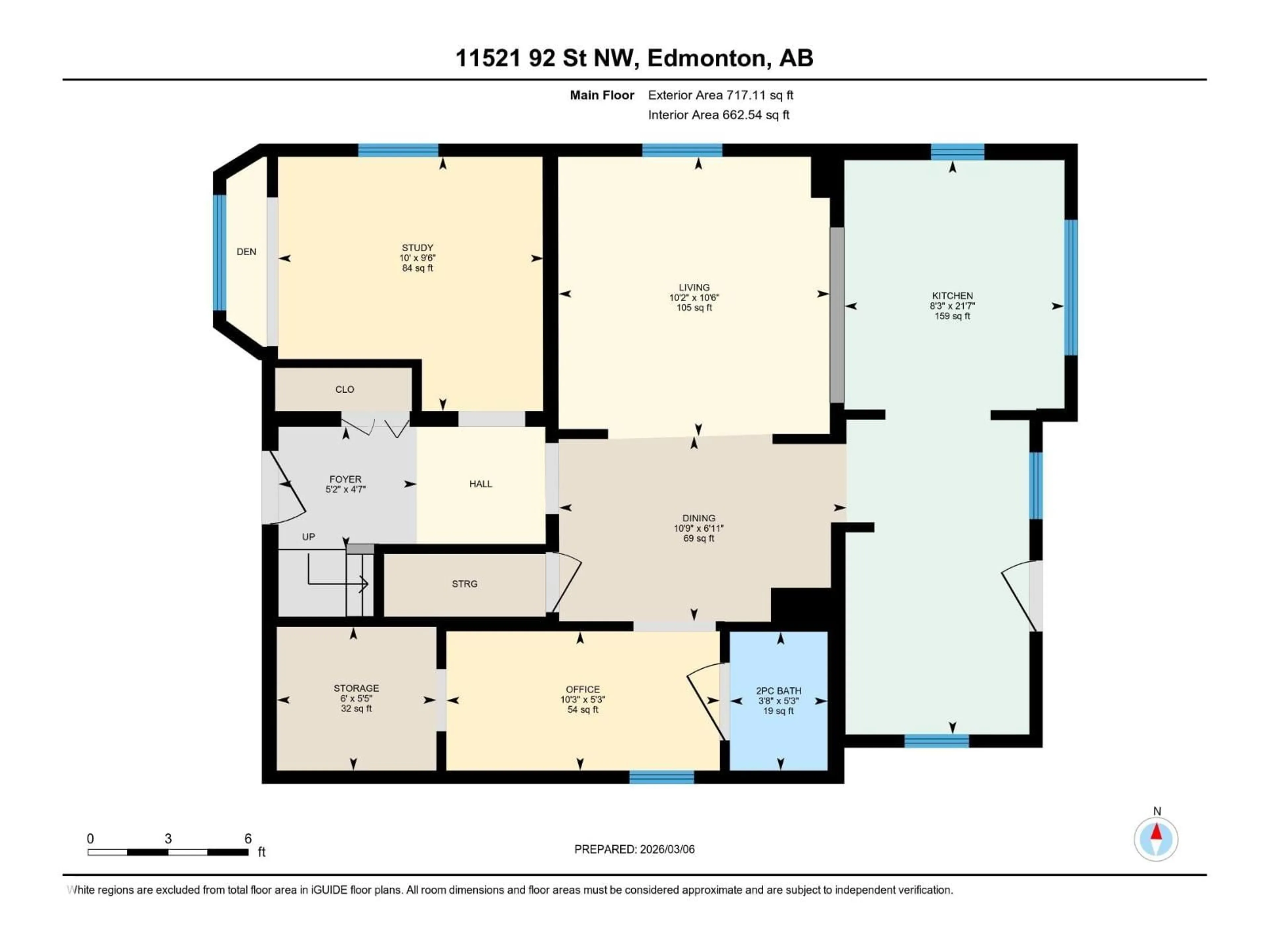 Floor plan for 11521 92 ST, Edmonton Alberta T5G0Z8