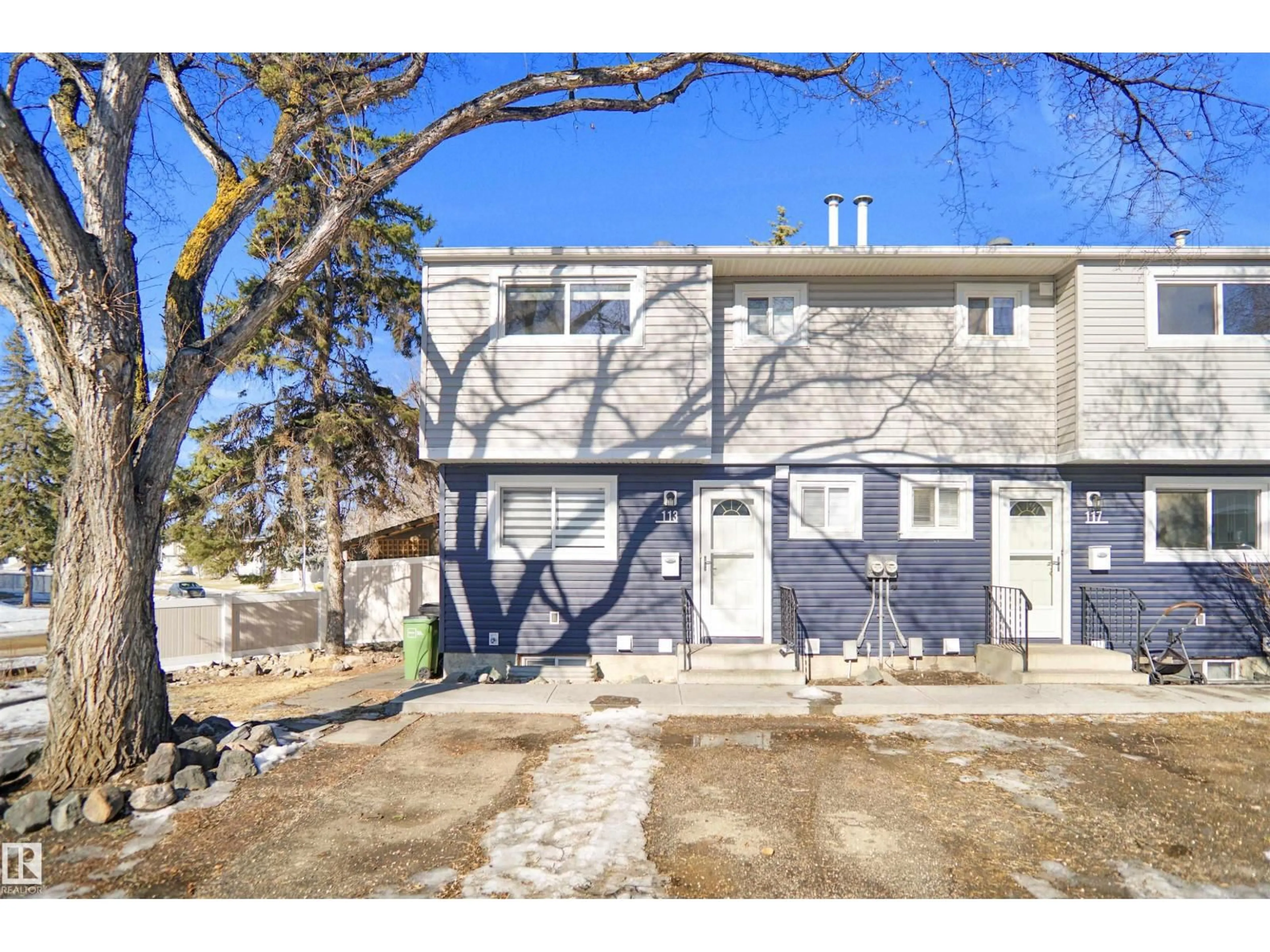 A pic from outside/outdoor area/front of a property/back of a property/a pic from drone, street for 113 HABITAT CR, Edmonton Alberta T5A3K8