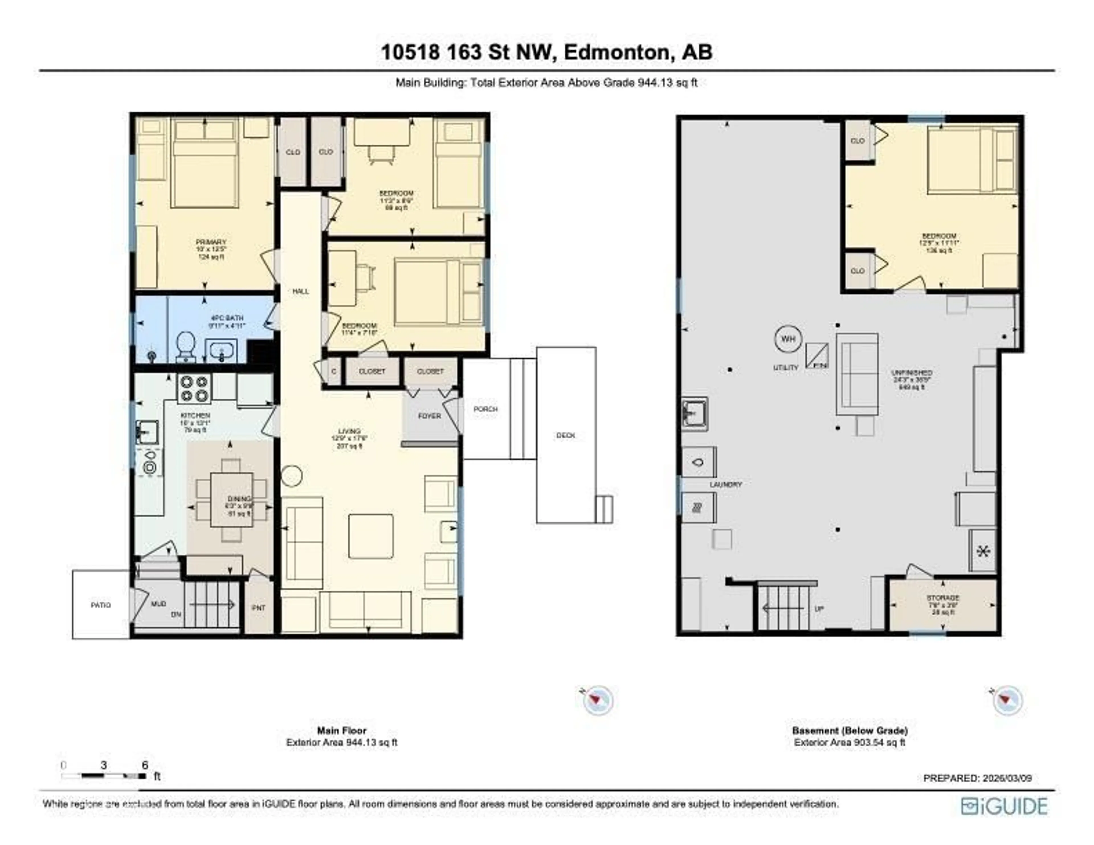 Floor plan for NW - 10518 163 ST, Edmonton Alberta T5P3P1