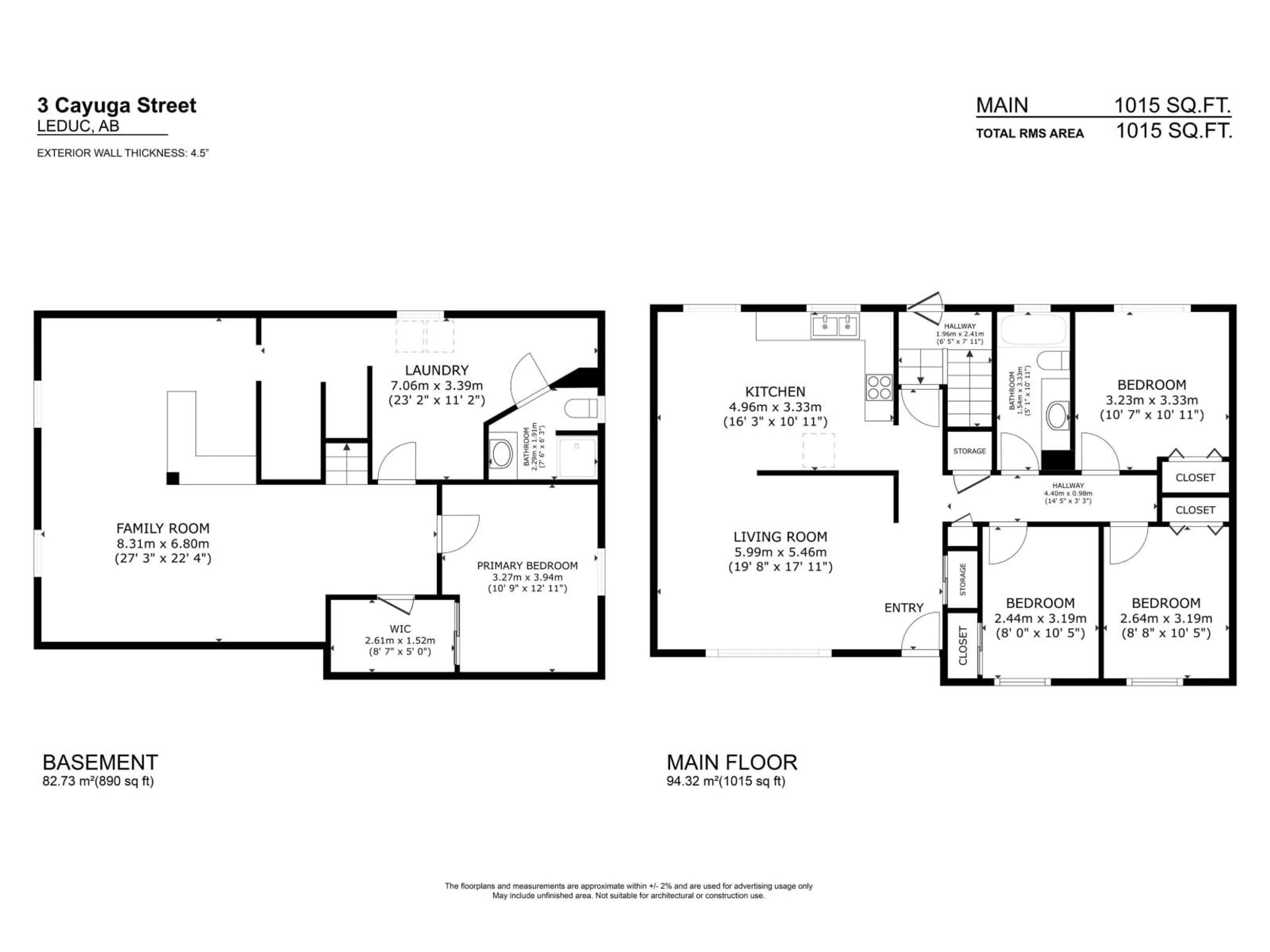 Floor plan for 3 CAYUGA ST, Leduc Alberta T9E4N8