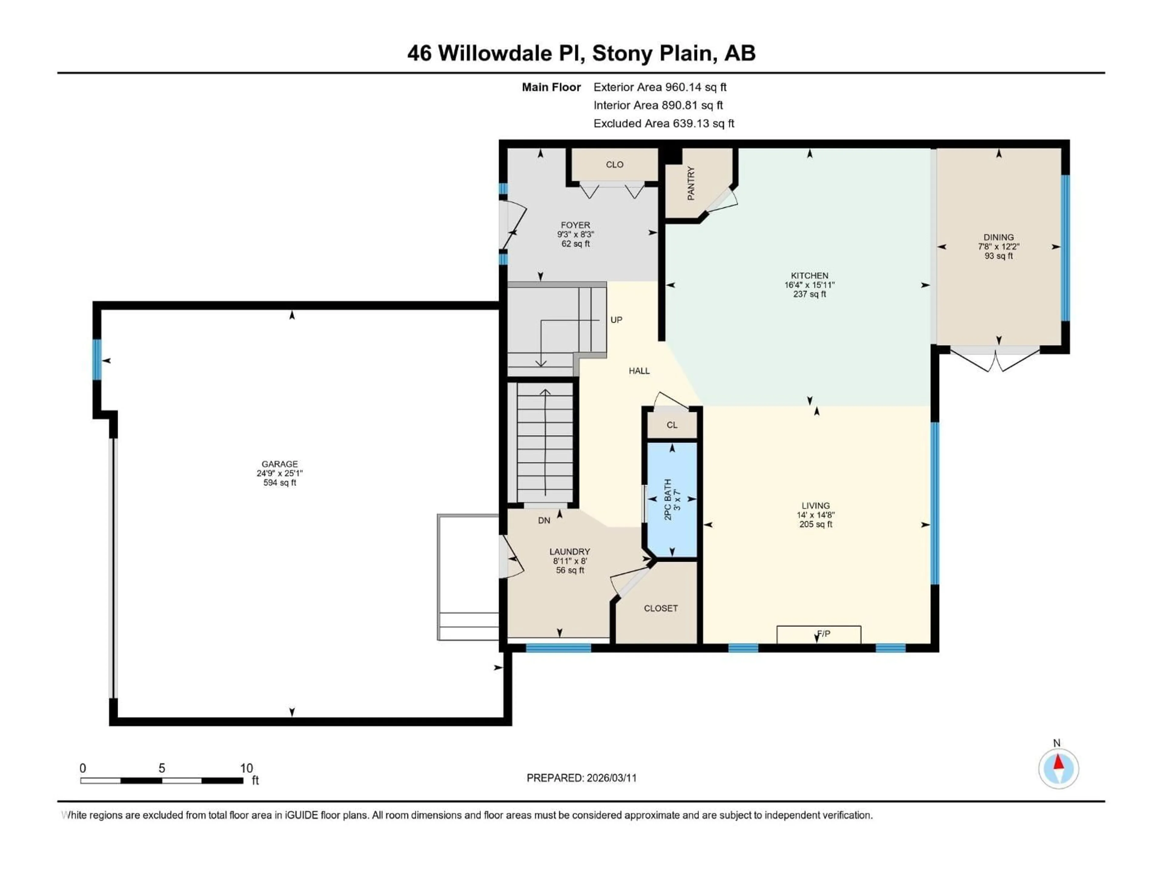 Floor plan for 46 WILLOWDALE PL, Stony Plain Alberta T7Z0A4