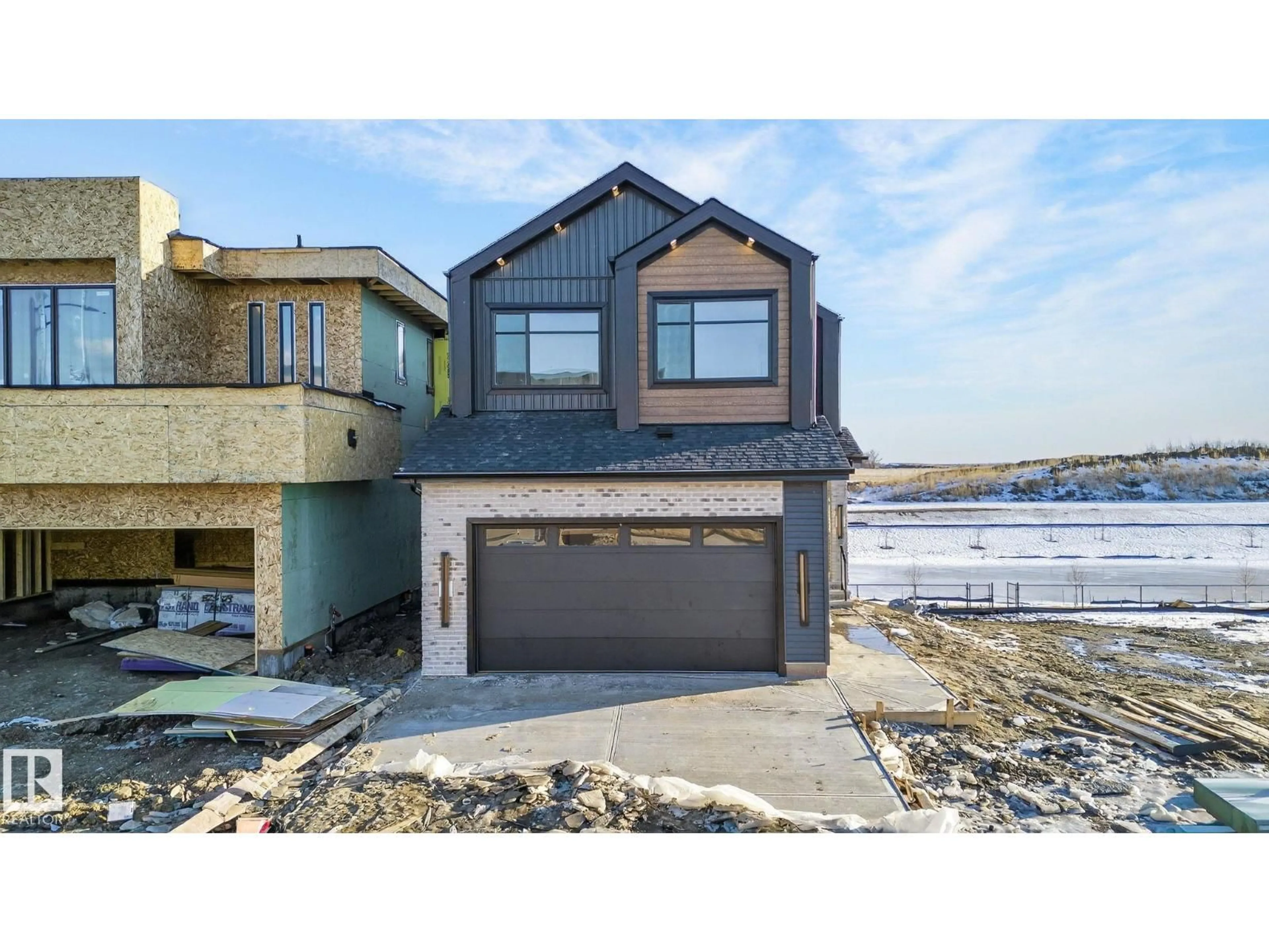 Home with vinyl exterior material, water/lake/river/ocean view for 8765 MAYDAY LANE, Edmonton Alberta T6X3E9