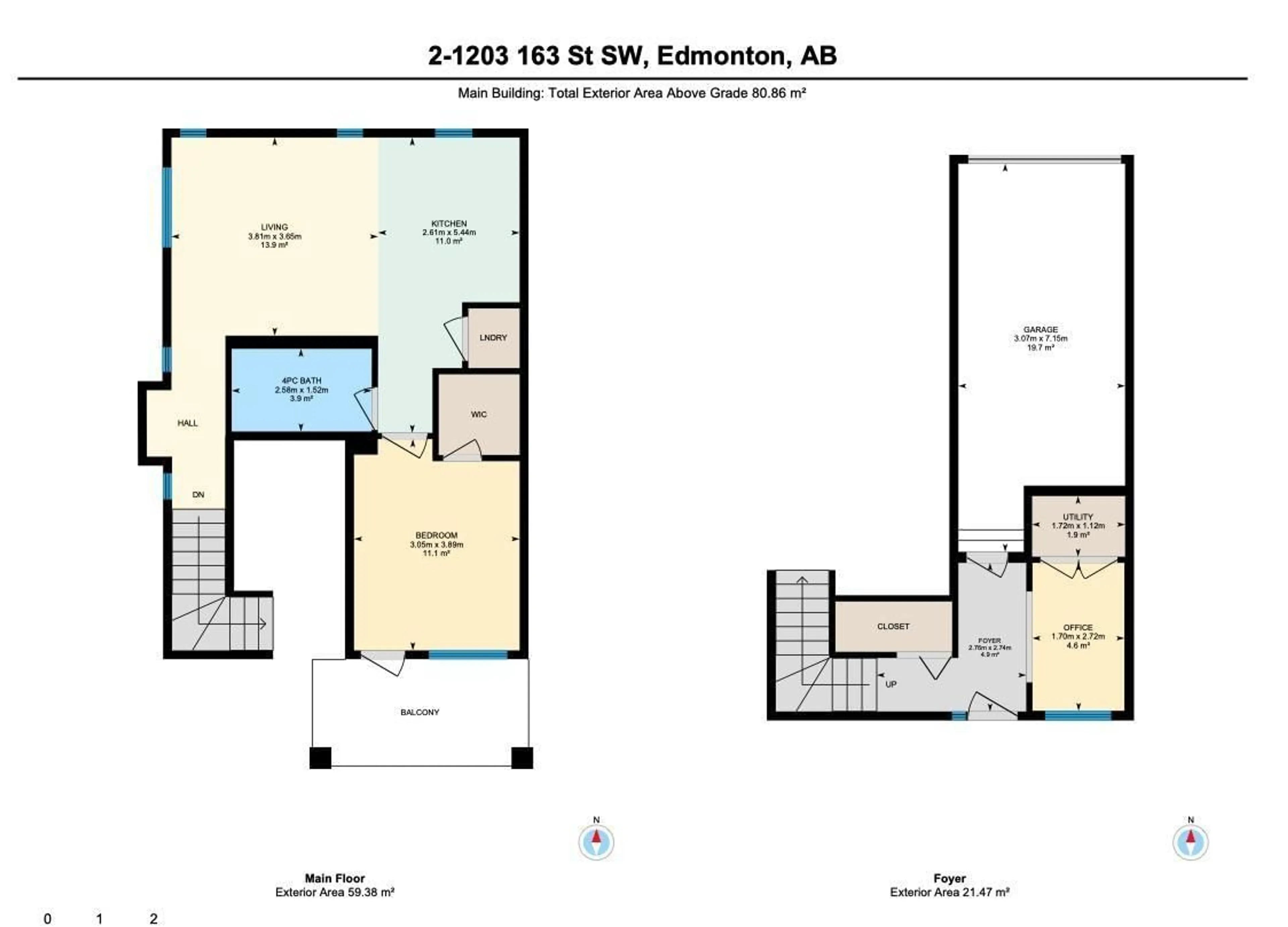 Floor plan for #2 - 1203 163 ST, Edmonton Alberta T6W3X1