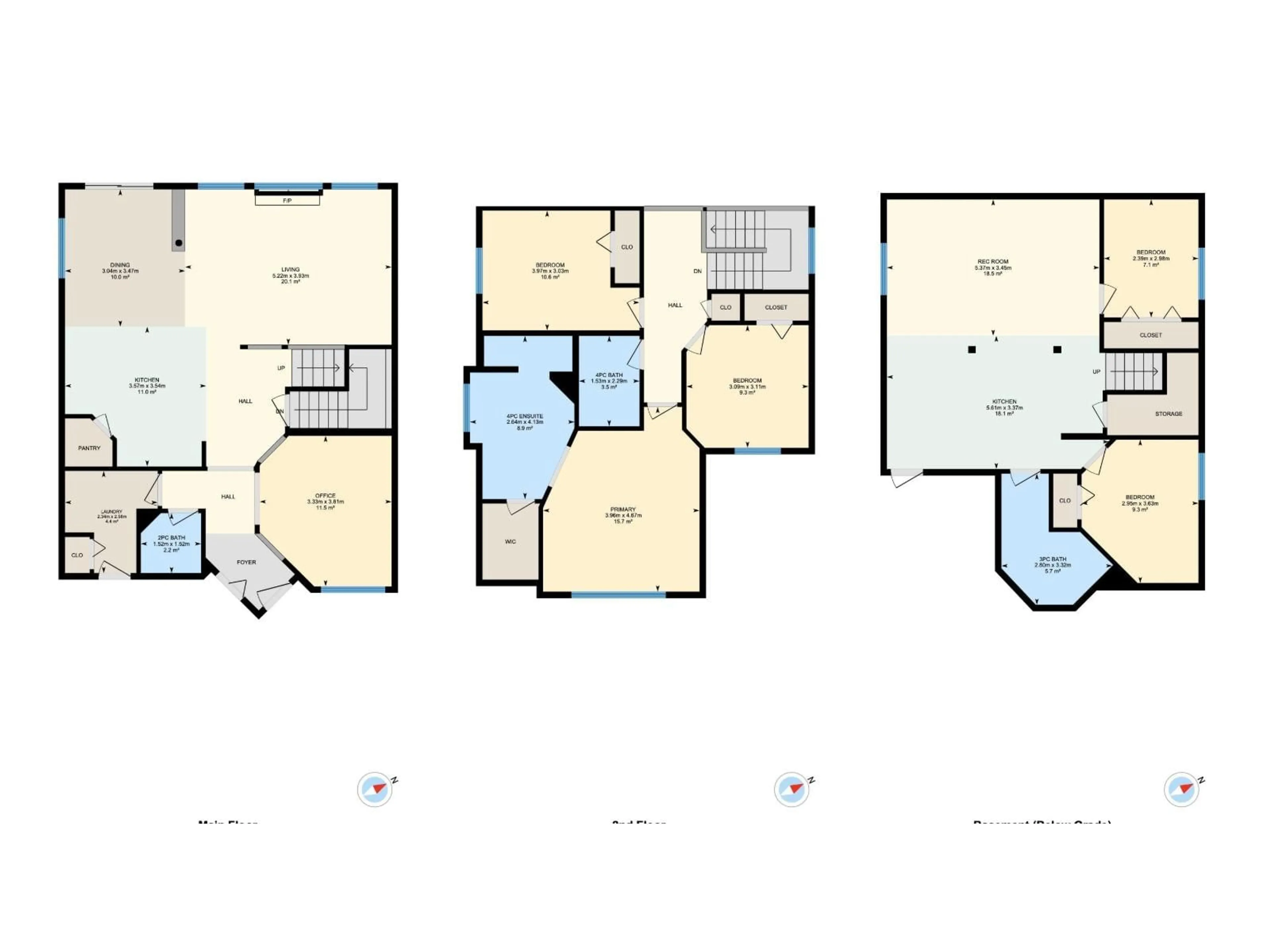 Floor plan for NW - 2860 37C AV, Edmonton Alberta T6T1M3