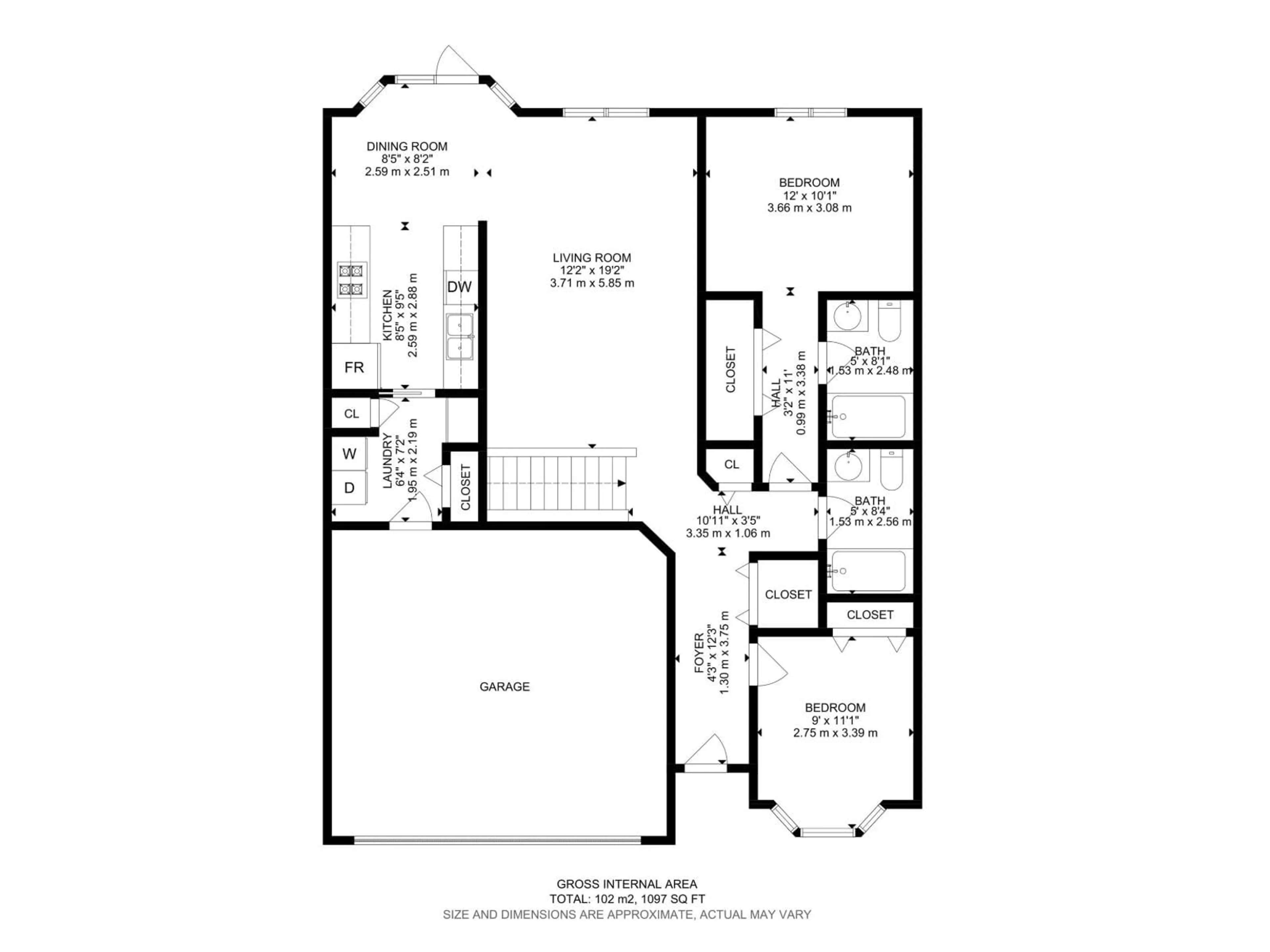 Floor plan for 13320 - 56 124 ST, Edmonton Alberta T5L5B7