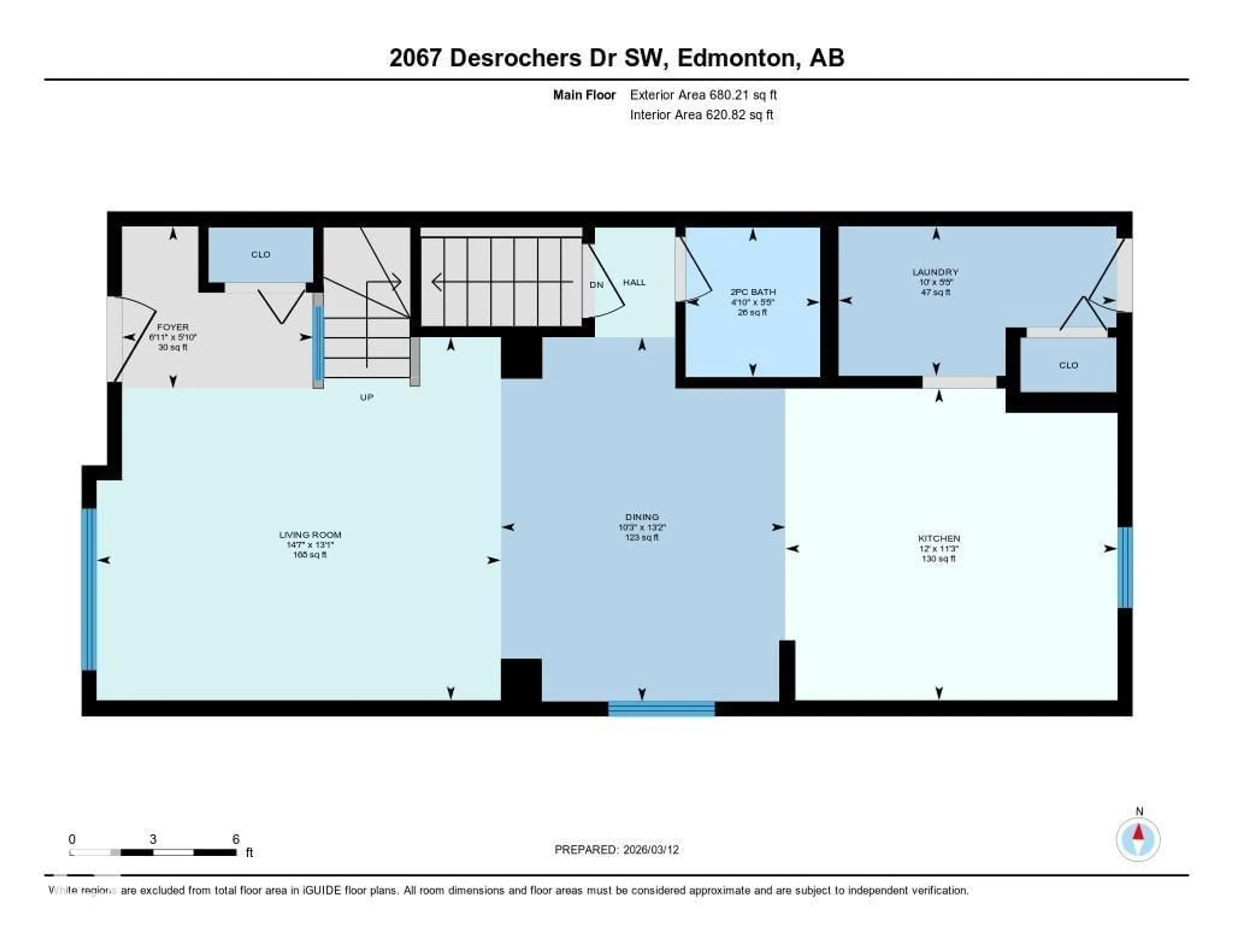 Floor plan for 2067 DESROCHERS DRIVE, Edmonton Alberta T6W4B9