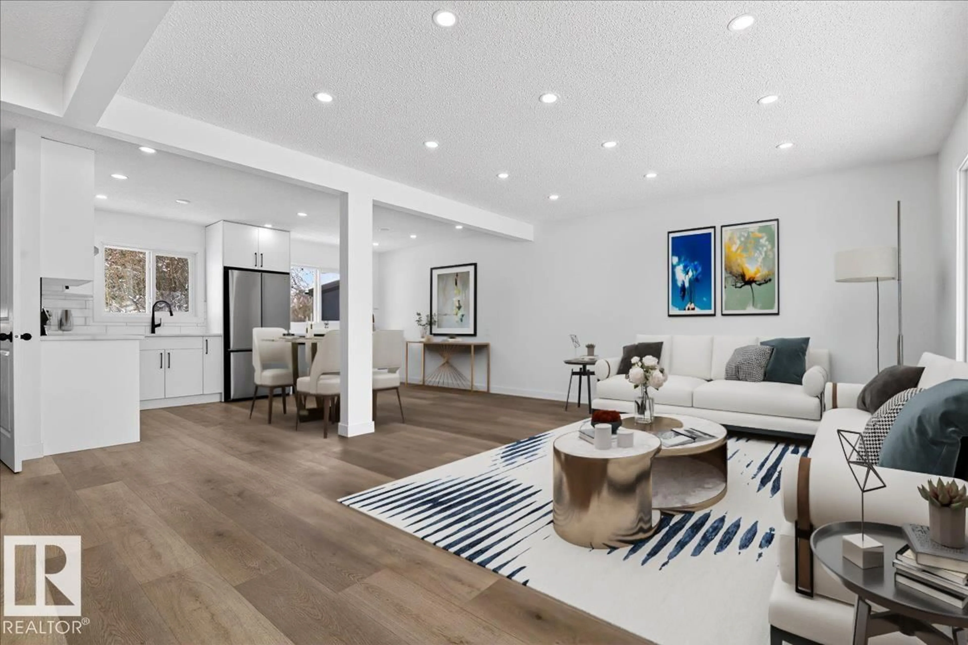 Living room with furniture, unknown for NW - 13212 121 ST, Edmonton Alberta T5L0B8