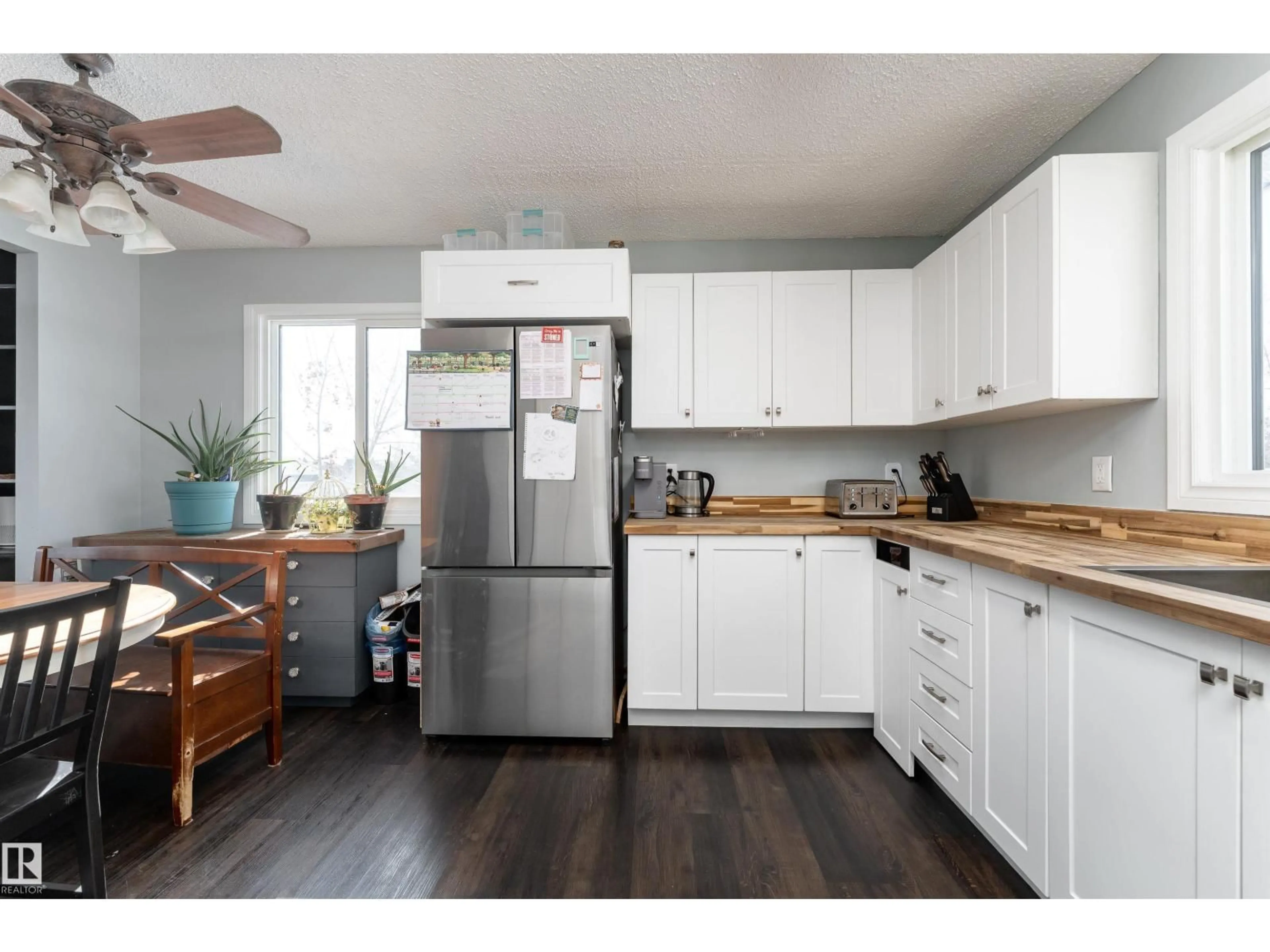 Open concept kitchen, wood/laminate floor for 2020 89 ST, Edmonton Alberta T6K2A3