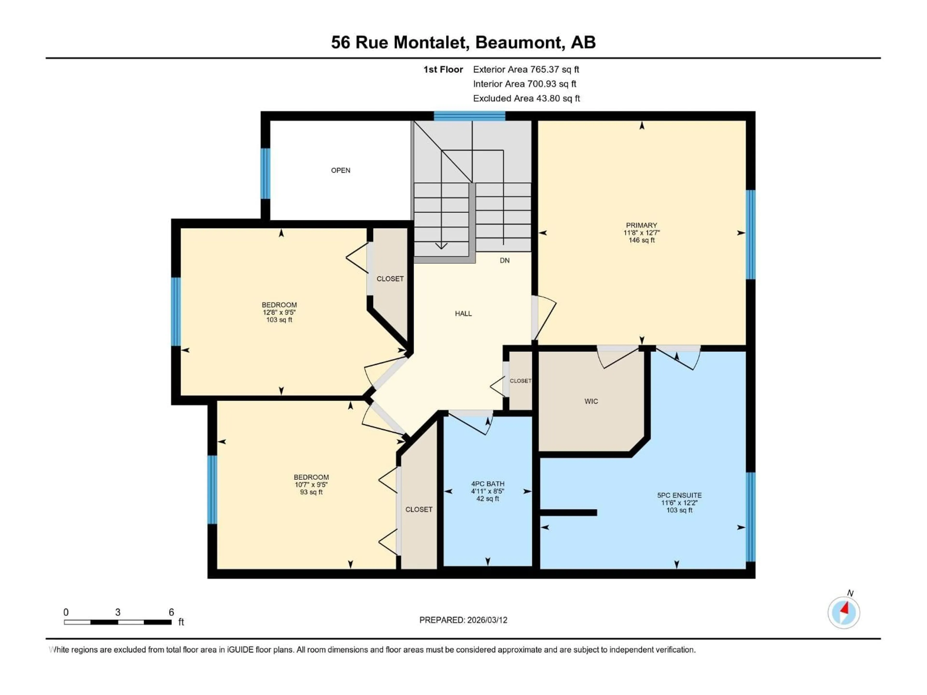 Floor plan for 66 RUE MONTALET, Beaumont Alberta T4X0C5