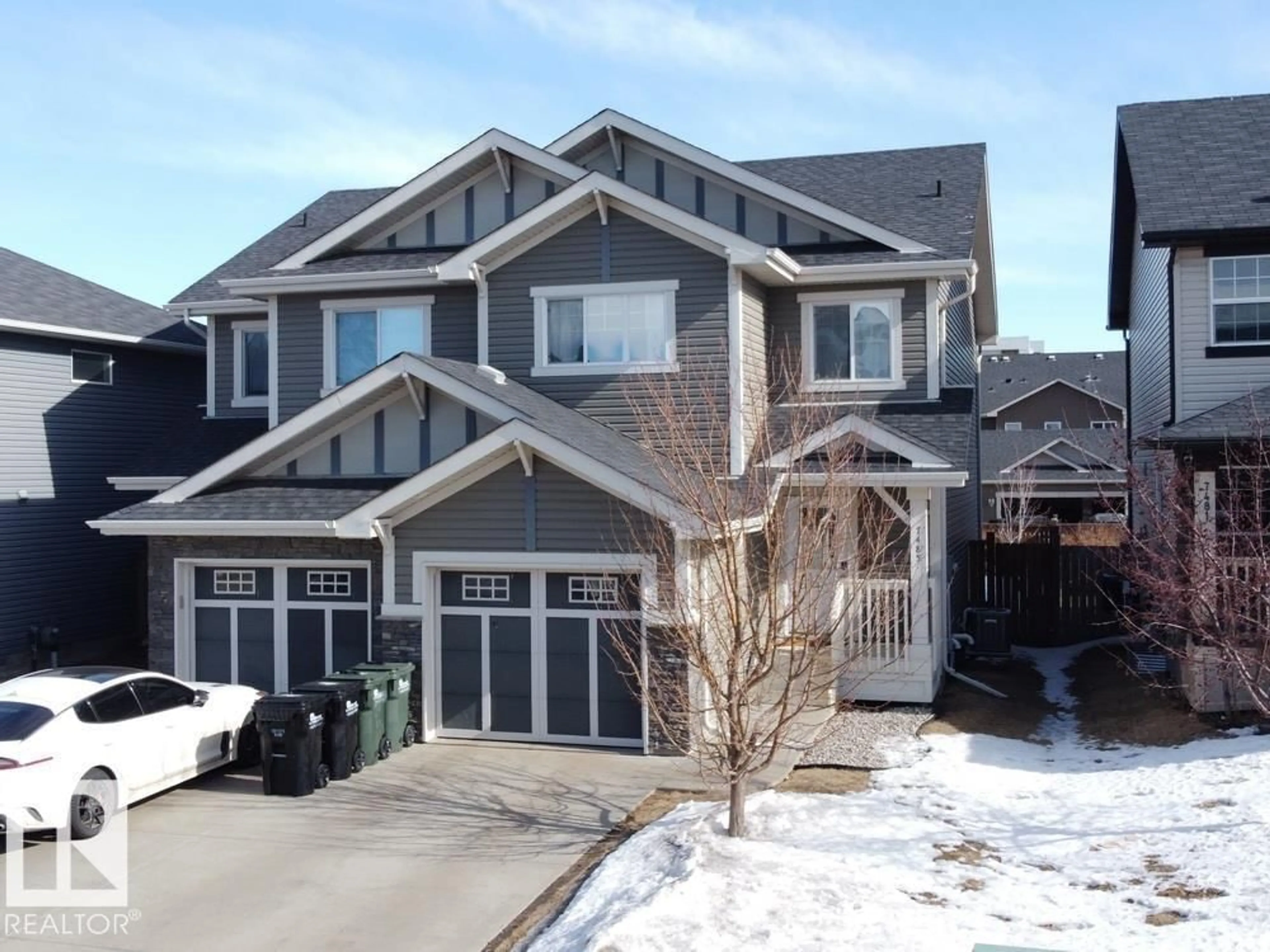A pic from outside/outdoor area/front of a property/back of a property/a pic from drone, street for 7485 ELLESMERE WY, Sherwood Park Alberta T8H0P6