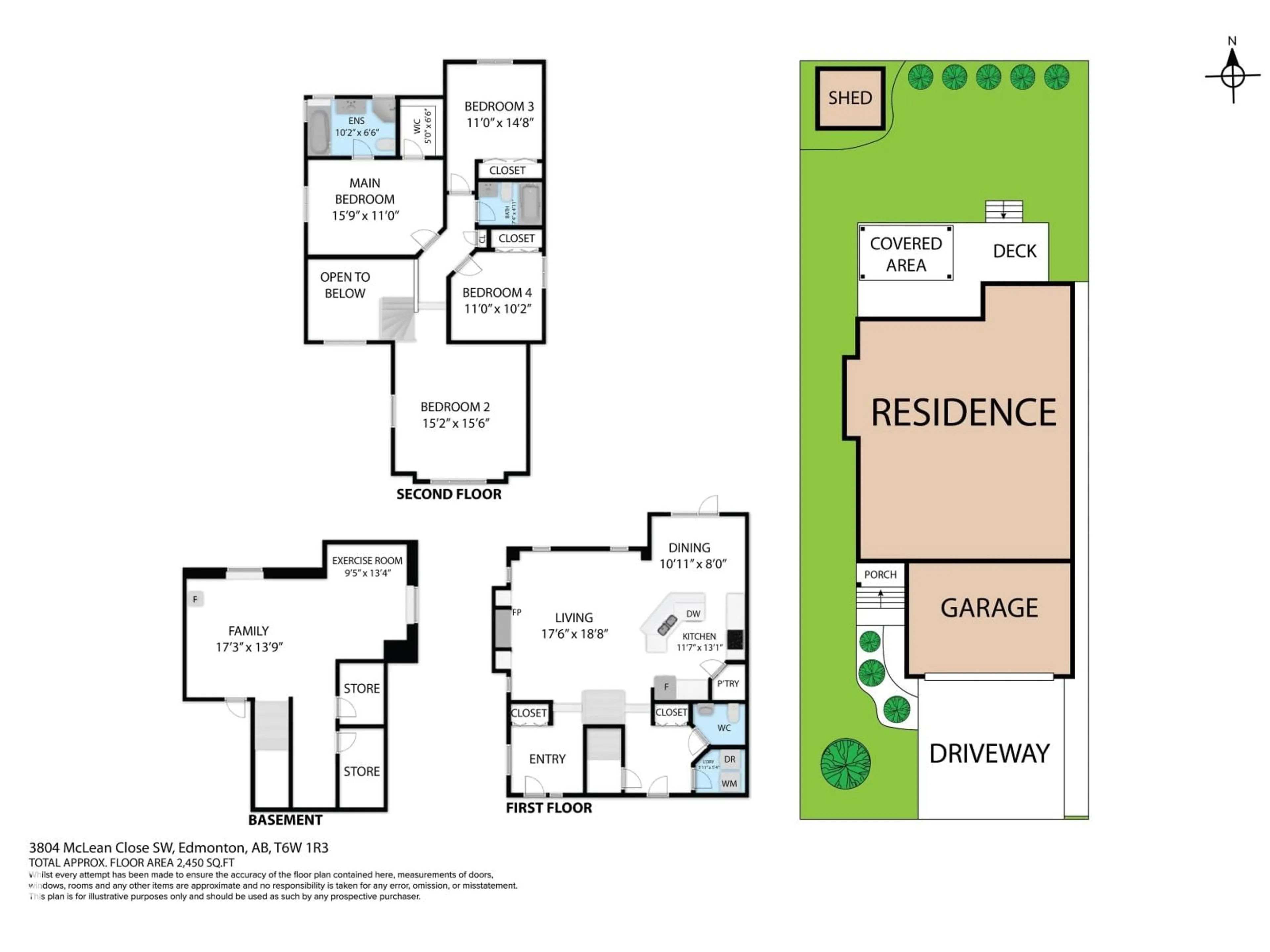 Floor plan for 3804 MCLEAN CL, Edmonton Alberta T6W1R3
