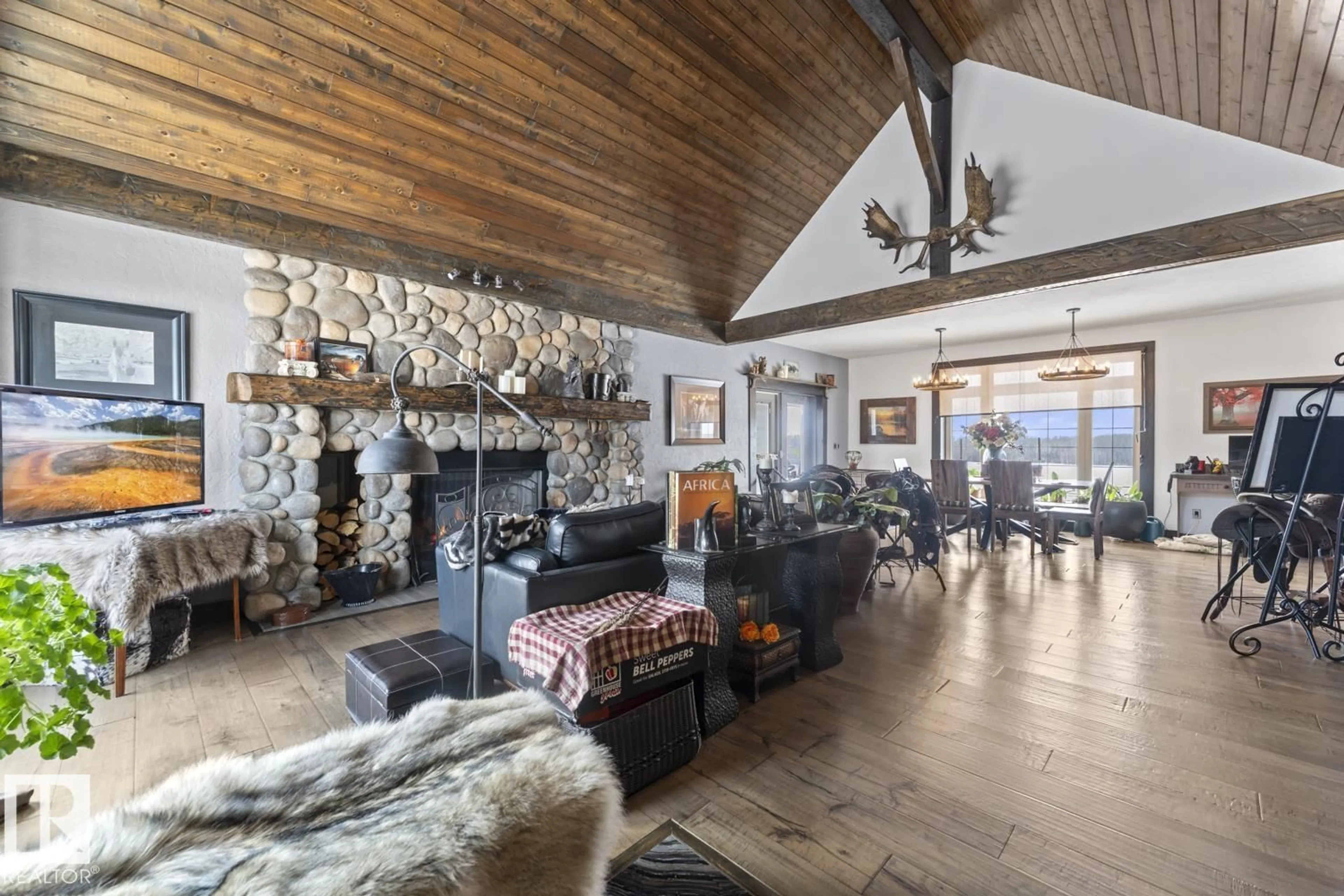 Living room with furniture, unknown for 62312 RR 421, Rural Bonnyville M.D. Alberta T0A0T0