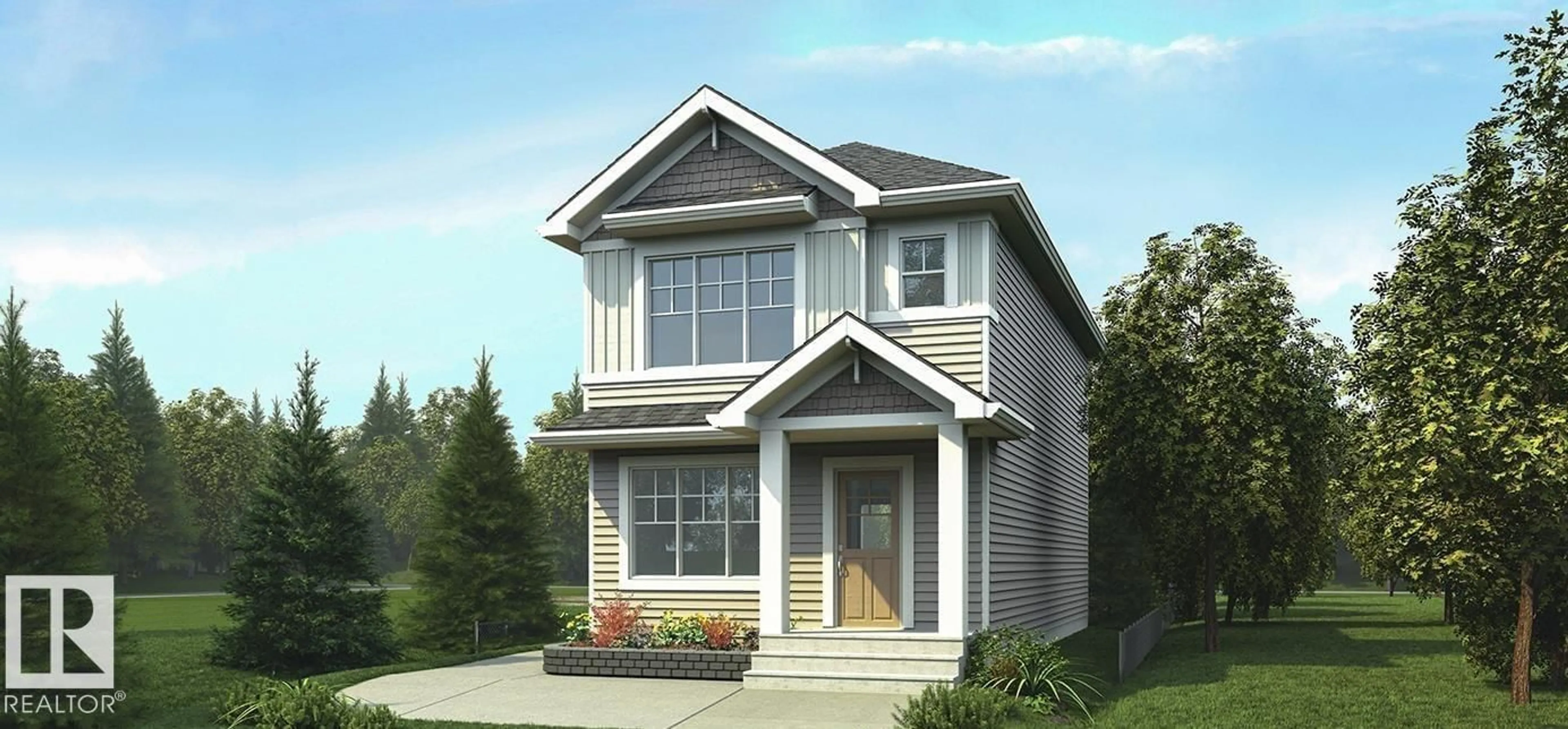 Home with vinyl exterior material, street for NW - 6261 175A AV, Edmonton Alberta T5Y4A5