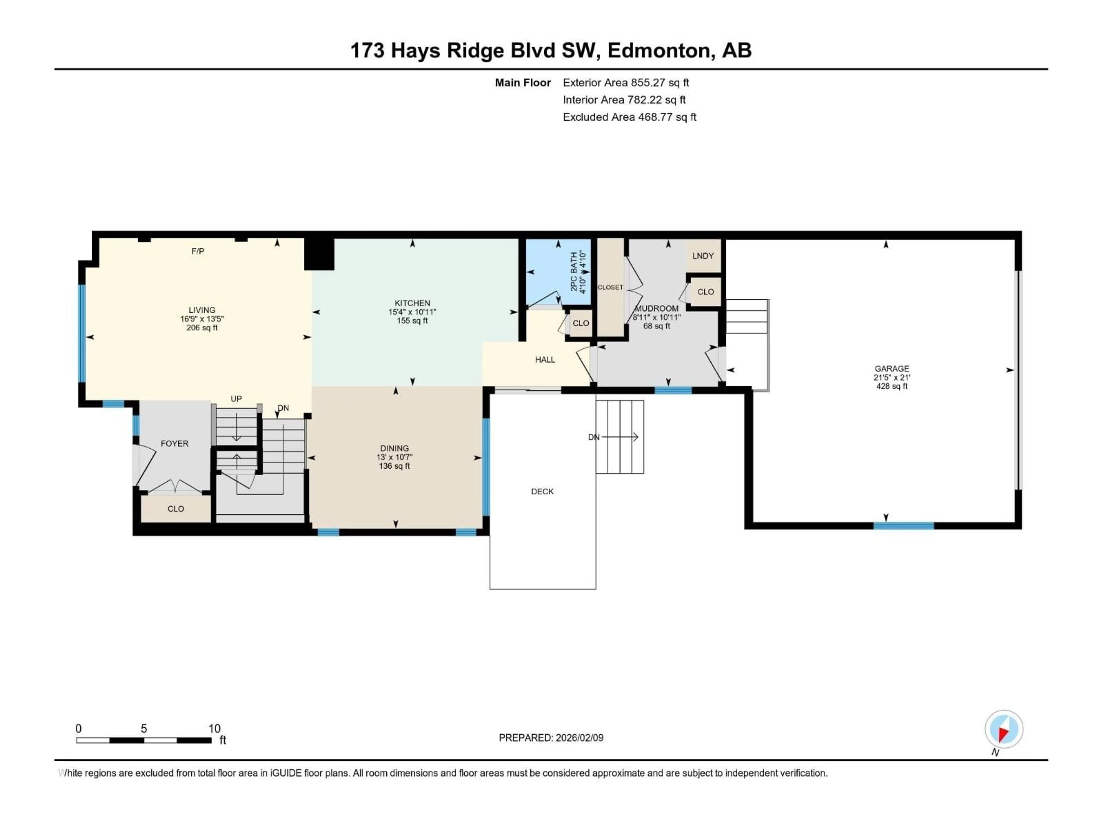 Floor plan for 173 HAYS RIDGE BV, Edmonton Alberta T6W4G6