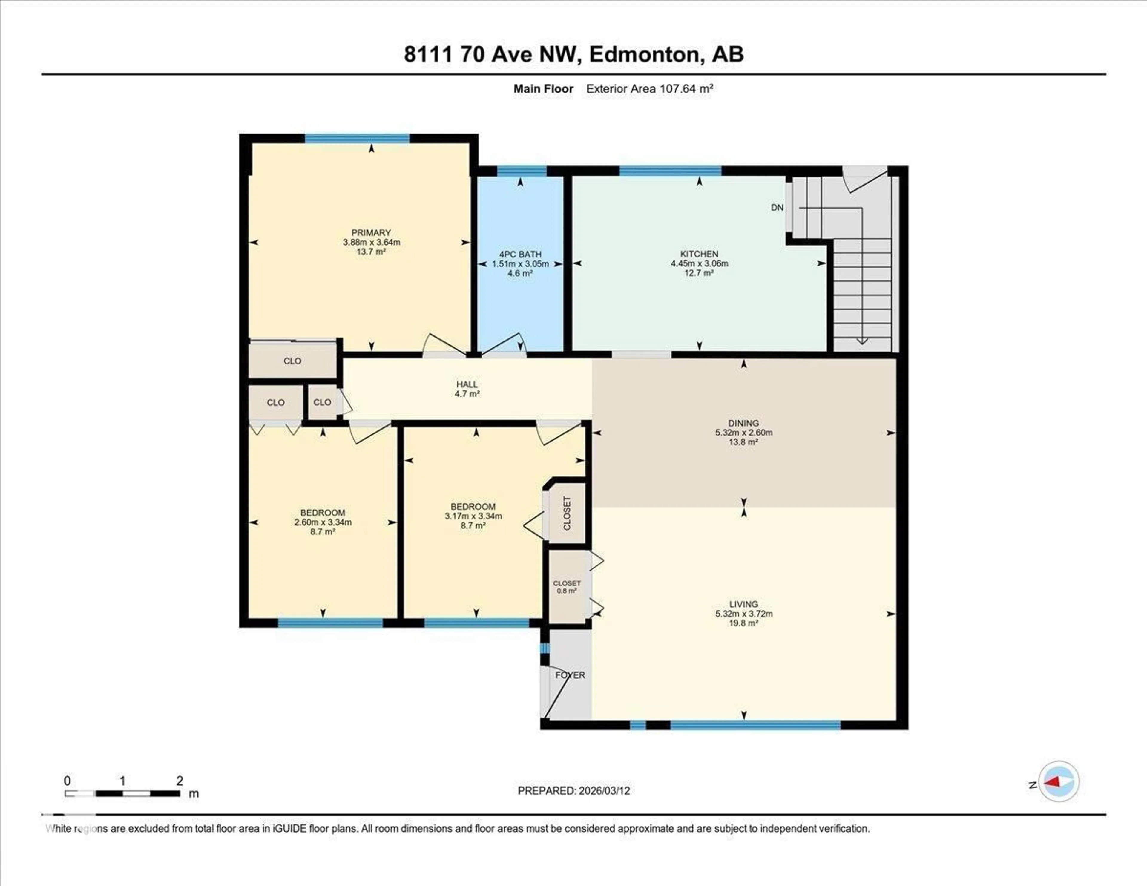 Floor plan for 8111 70 AV, Edmonton Alberta T6C0A6