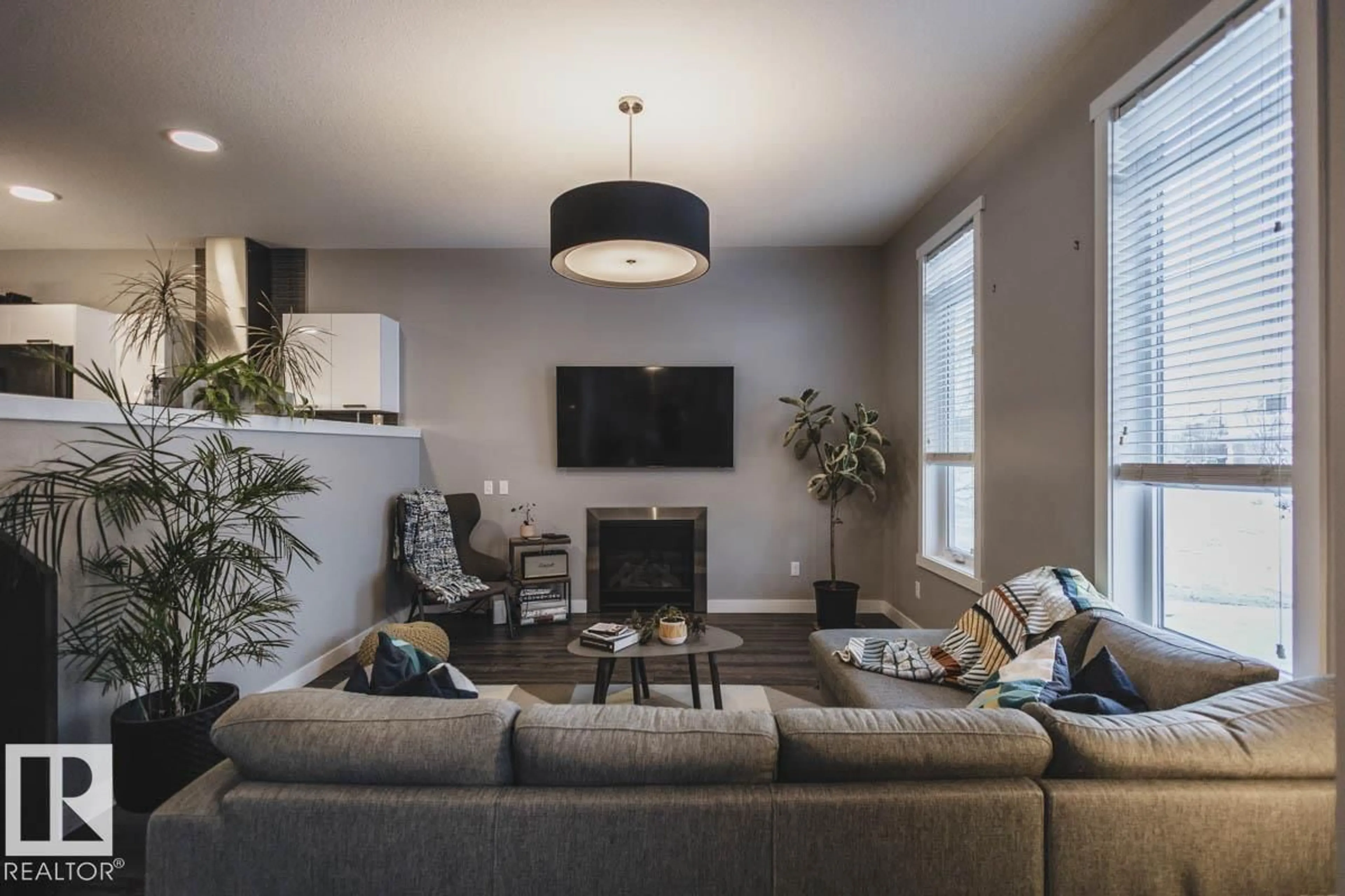 Living room with furniture, unknown for SW - 1516 165 ST, Edmonton Alberta T6W2Z7