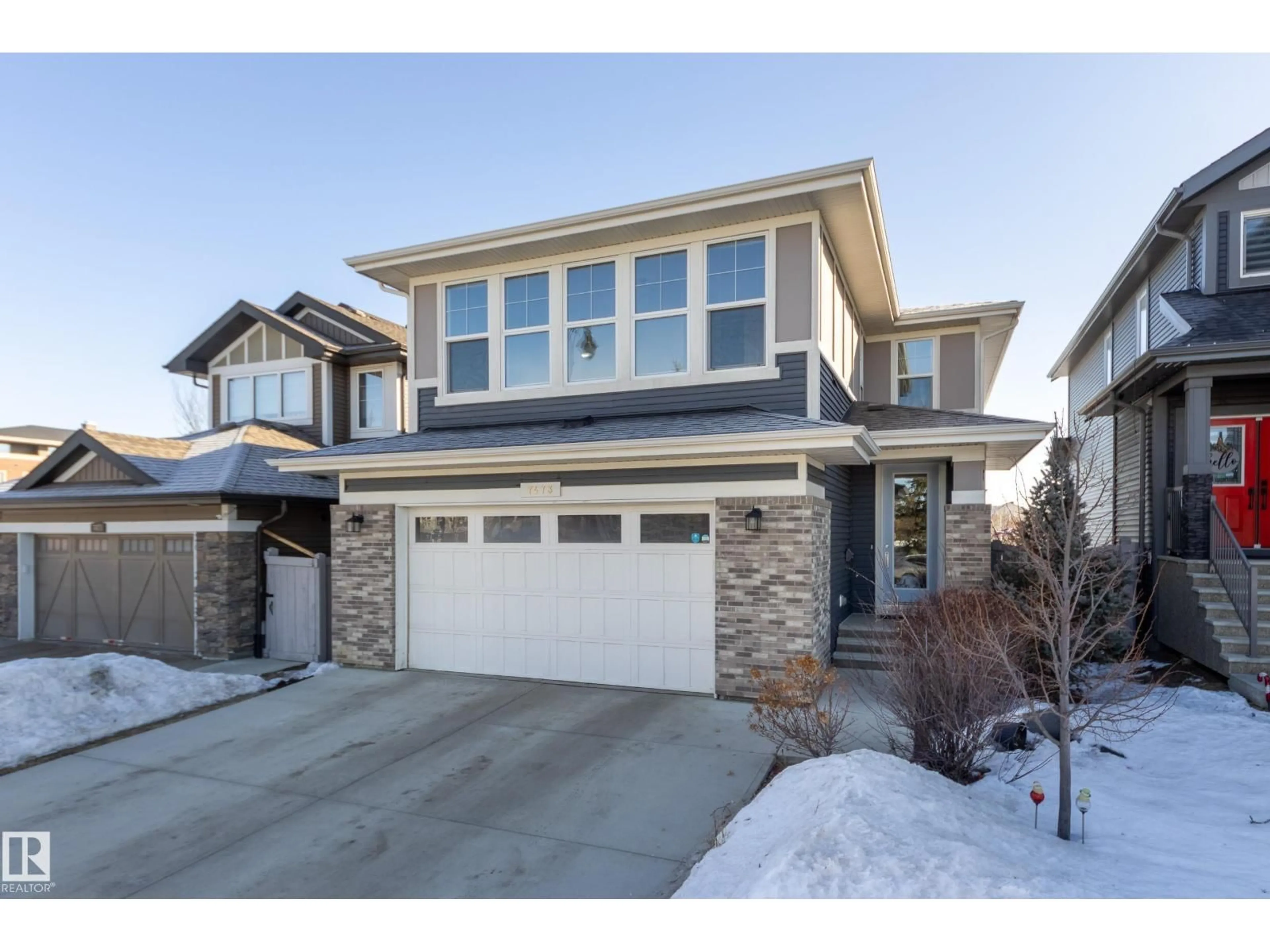 Home with brick exterior material, street for 7473 COLONEL MEWBURN RD, Edmonton Alberta T5E6V5