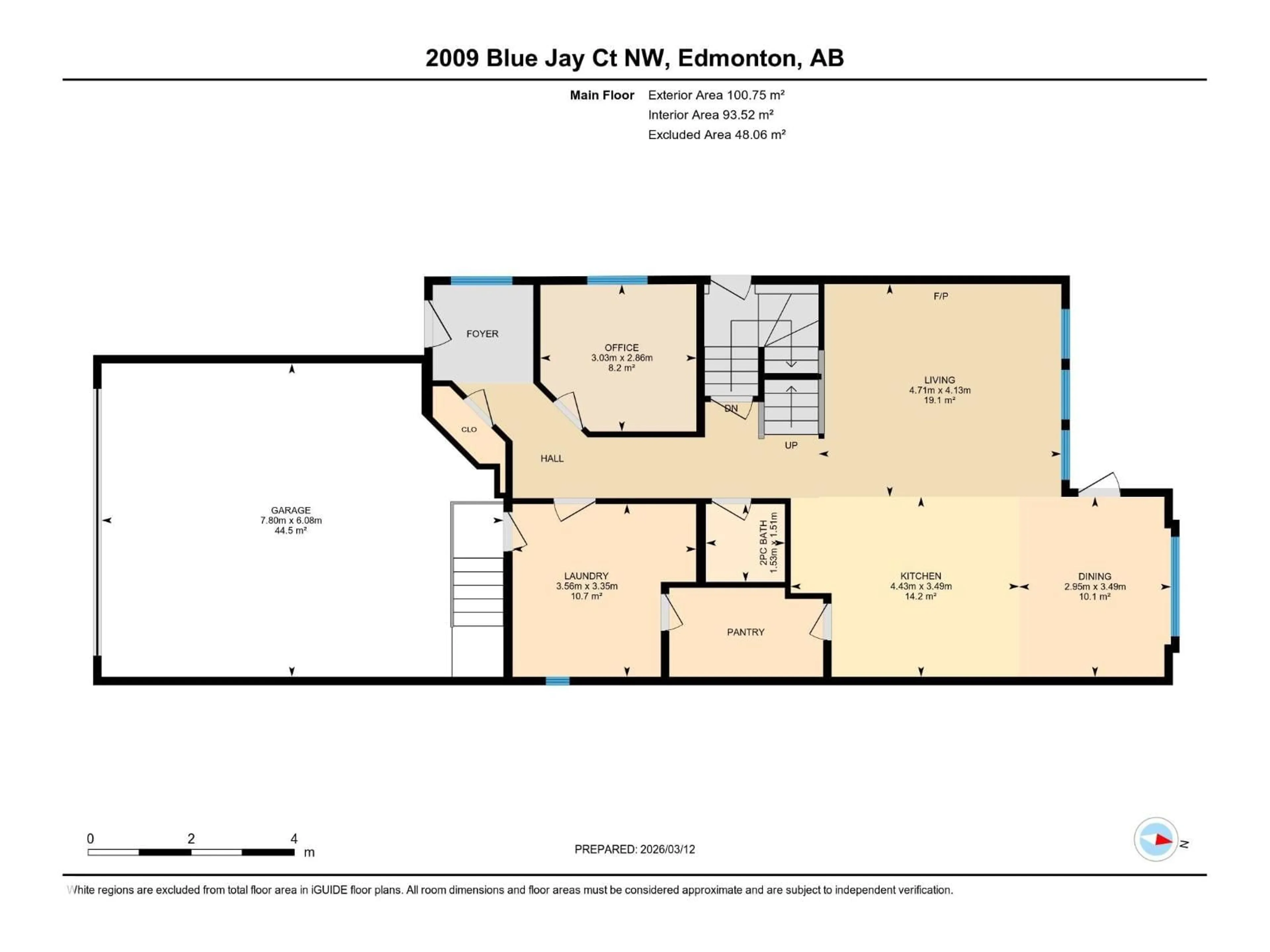 Floor plan for 2009 BLUE JAY CT, Edmonton Alberta T5S0J8