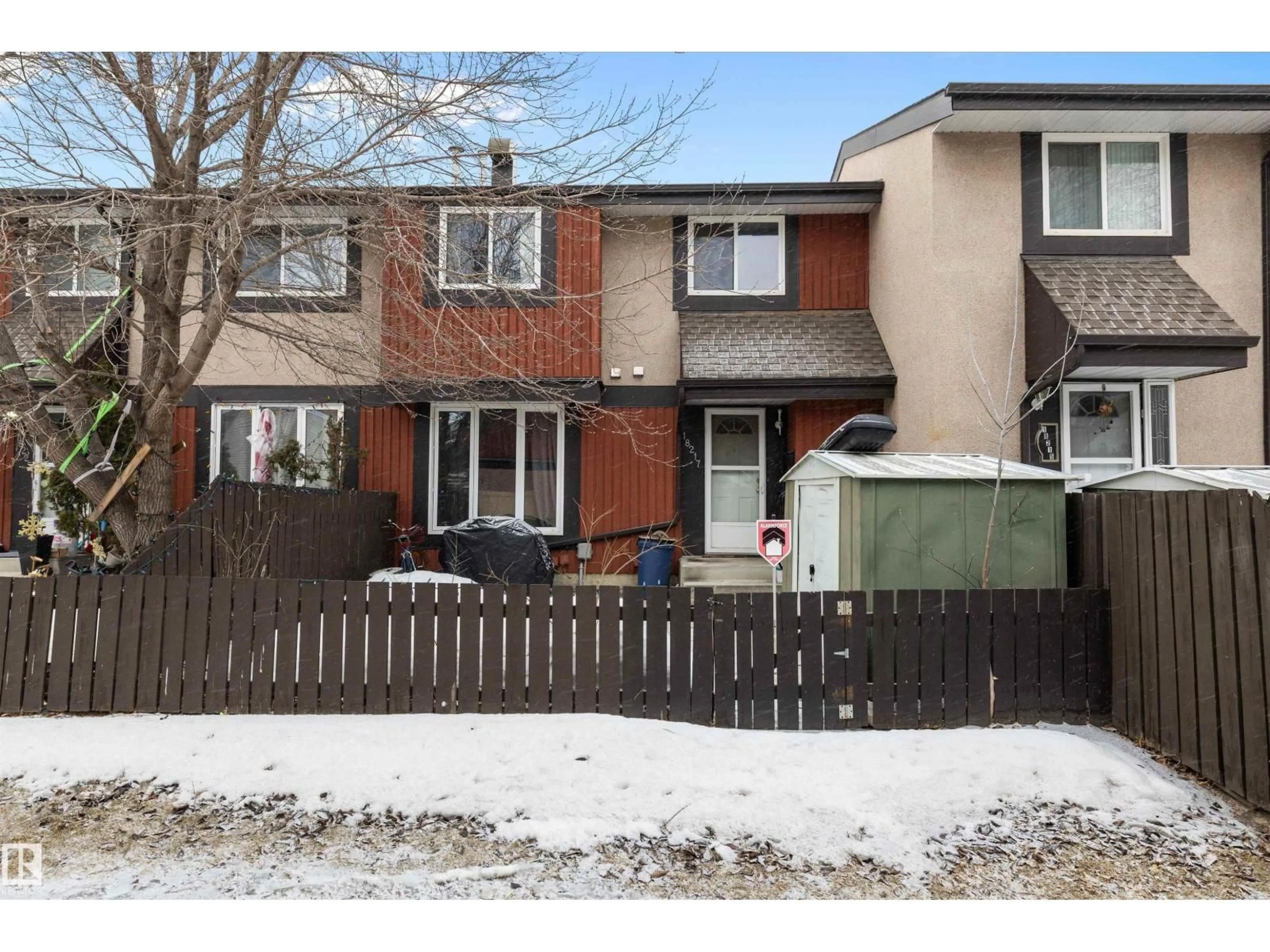 A pic from outside/outdoor area/front of a property/back of a property/a pic from drone, street for 18217 84 AV, Edmonton Alberta T5T1T7