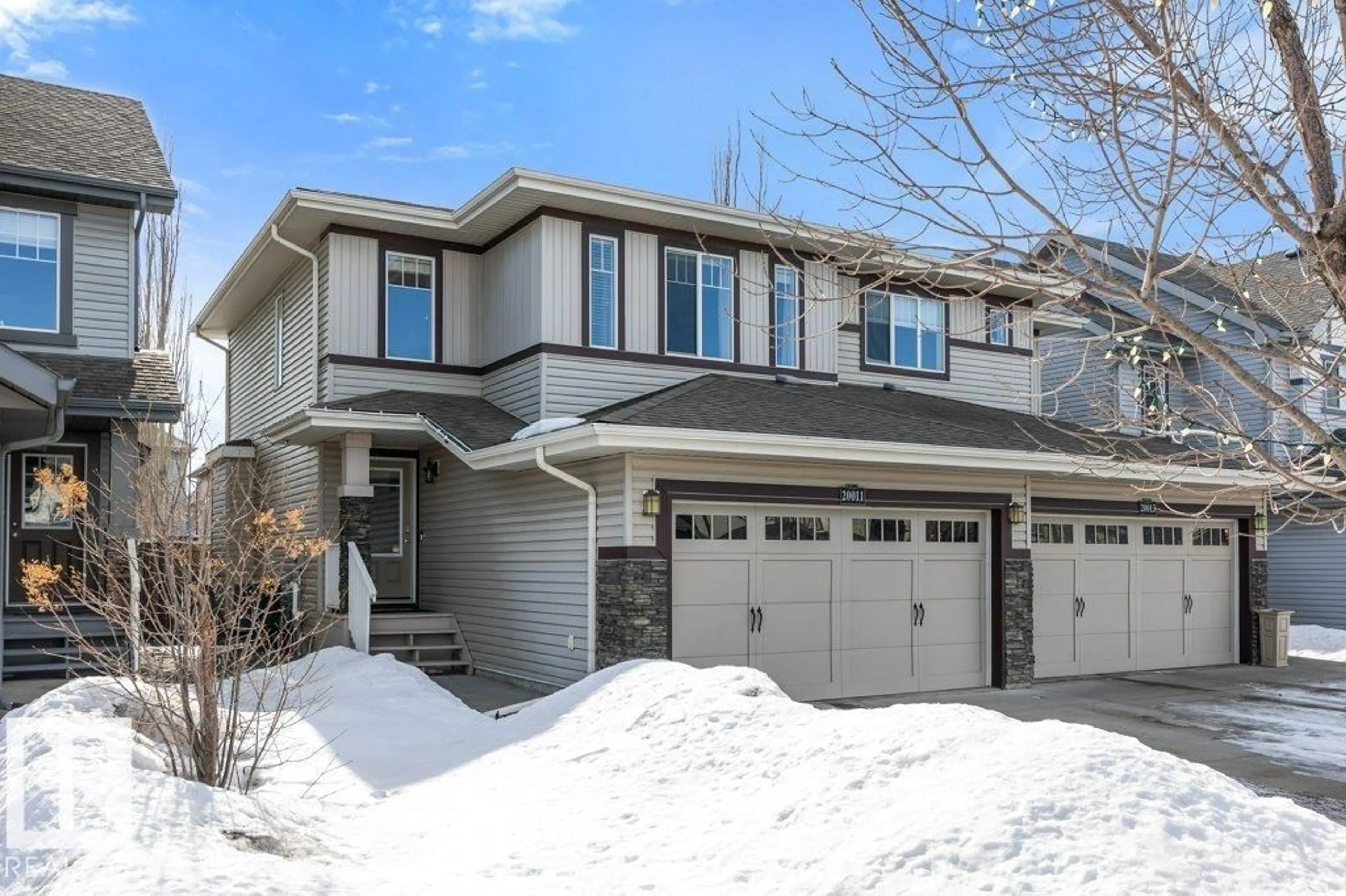 Home with vinyl exterior material, street for 20011 131 AV, Edmonton Alberta T5S0E1