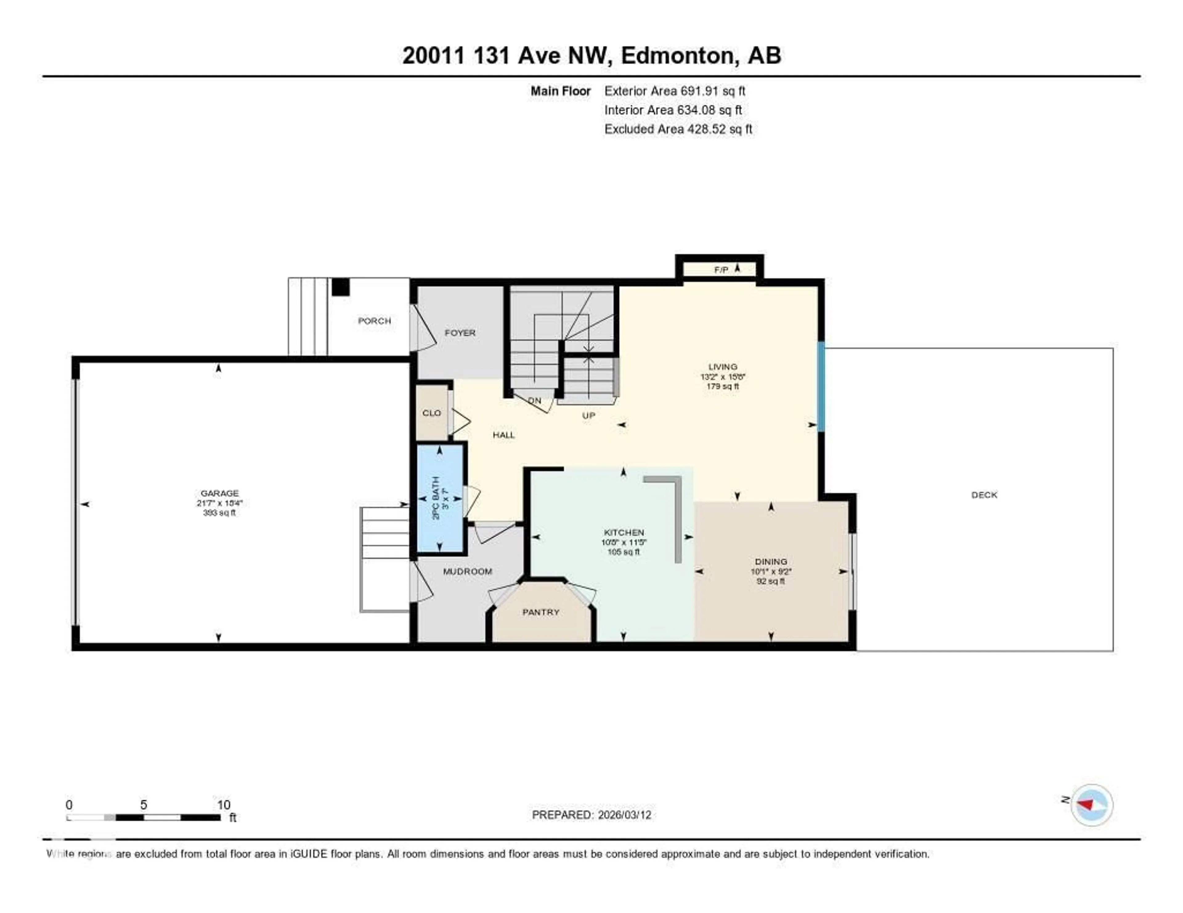 Floor plan for 20011 131 AV, Edmonton Alberta T5S0E1