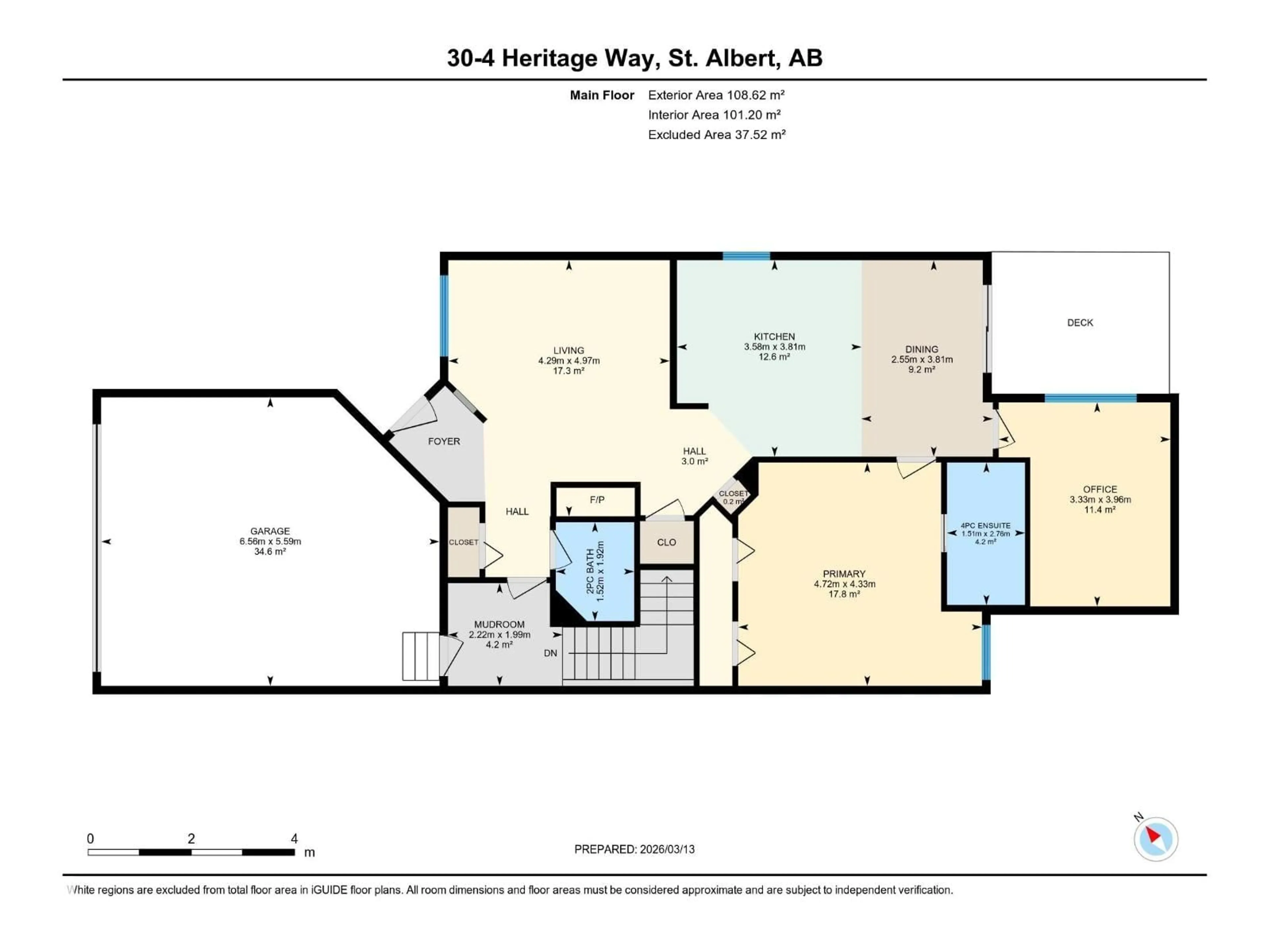 Floor plan for 4 - 30 HERITAGE WY, St. Albert Alberta T8N6W3