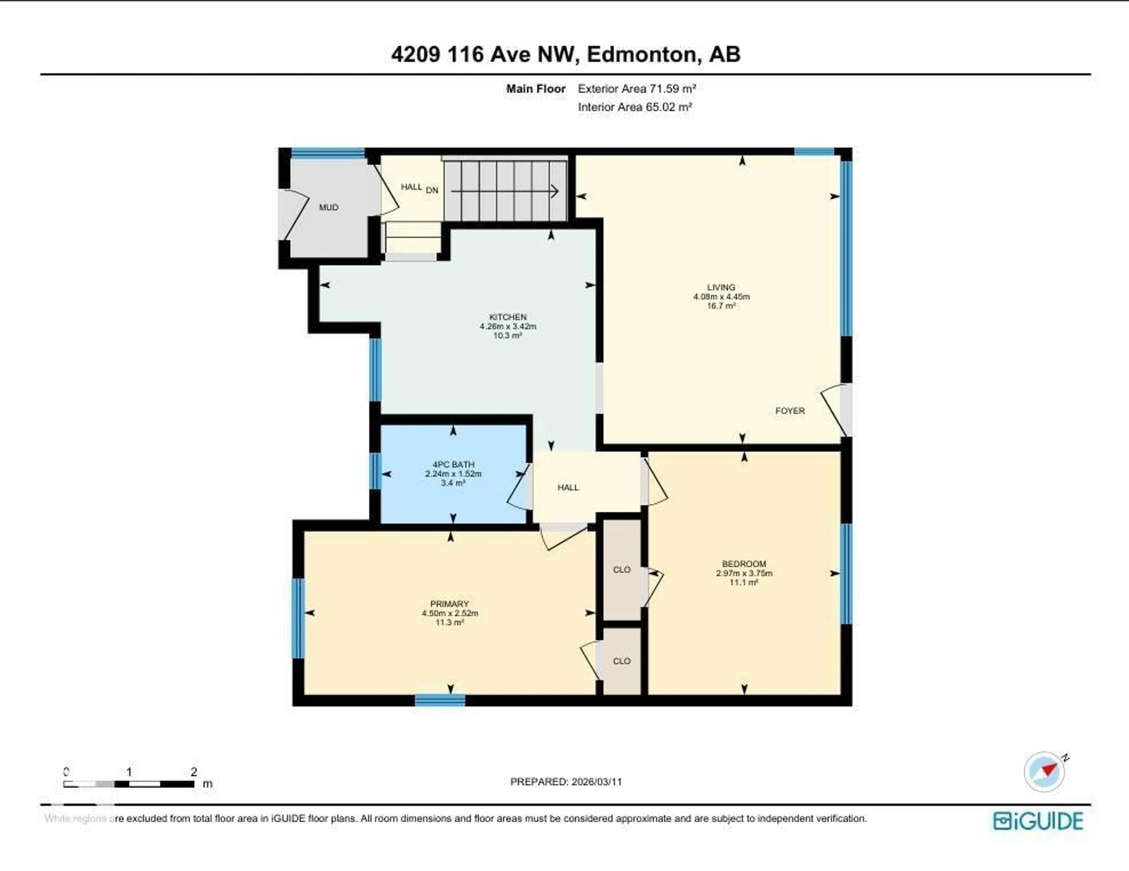 Floor plan for 4209 116 AV, Edmonton Alberta T5W0W9